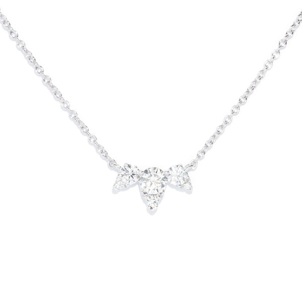 Contemporary Diamond Tiara Necklet 18 Carat White Gold