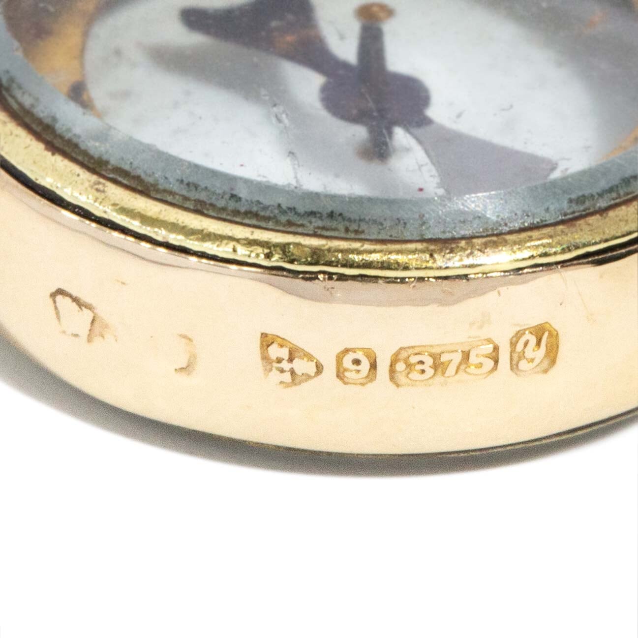 Anwar Antique 1924 Rope Twist Working Compass Spinner Pendant 9ct Yellow Gold Pendants/Necklaces Imperial Jewellery 