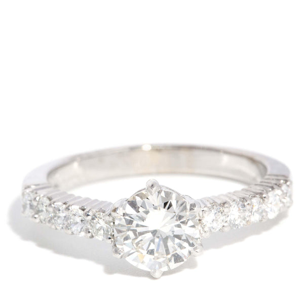 Contemporary 1.30 Carat Diamond Ring 18 Carat White Gold