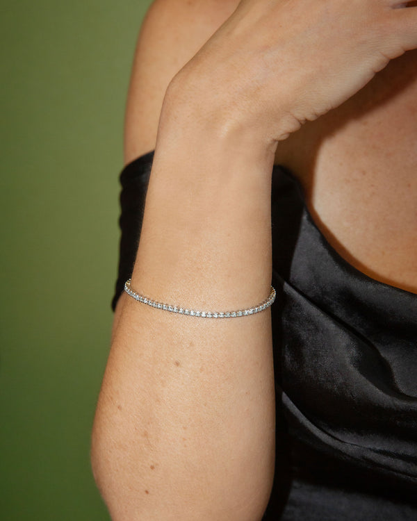 Bianca Diamond Tennis Bracelet 9K White Gold TDW 1.77ct
