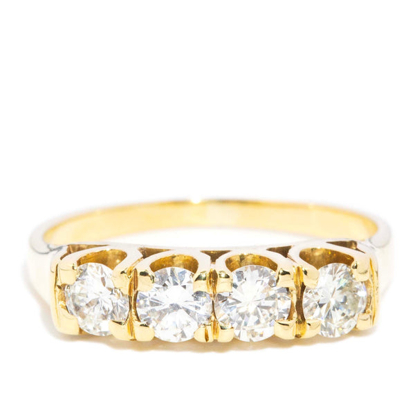 Blanche 1980s Diamond Eternity Ring 18ct Gold Rings Imperial Jewellery 