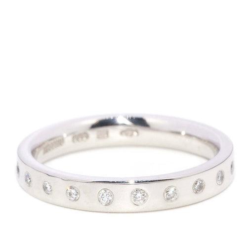 Bree Flush Set Diamond Platinum Full Eternity Ring