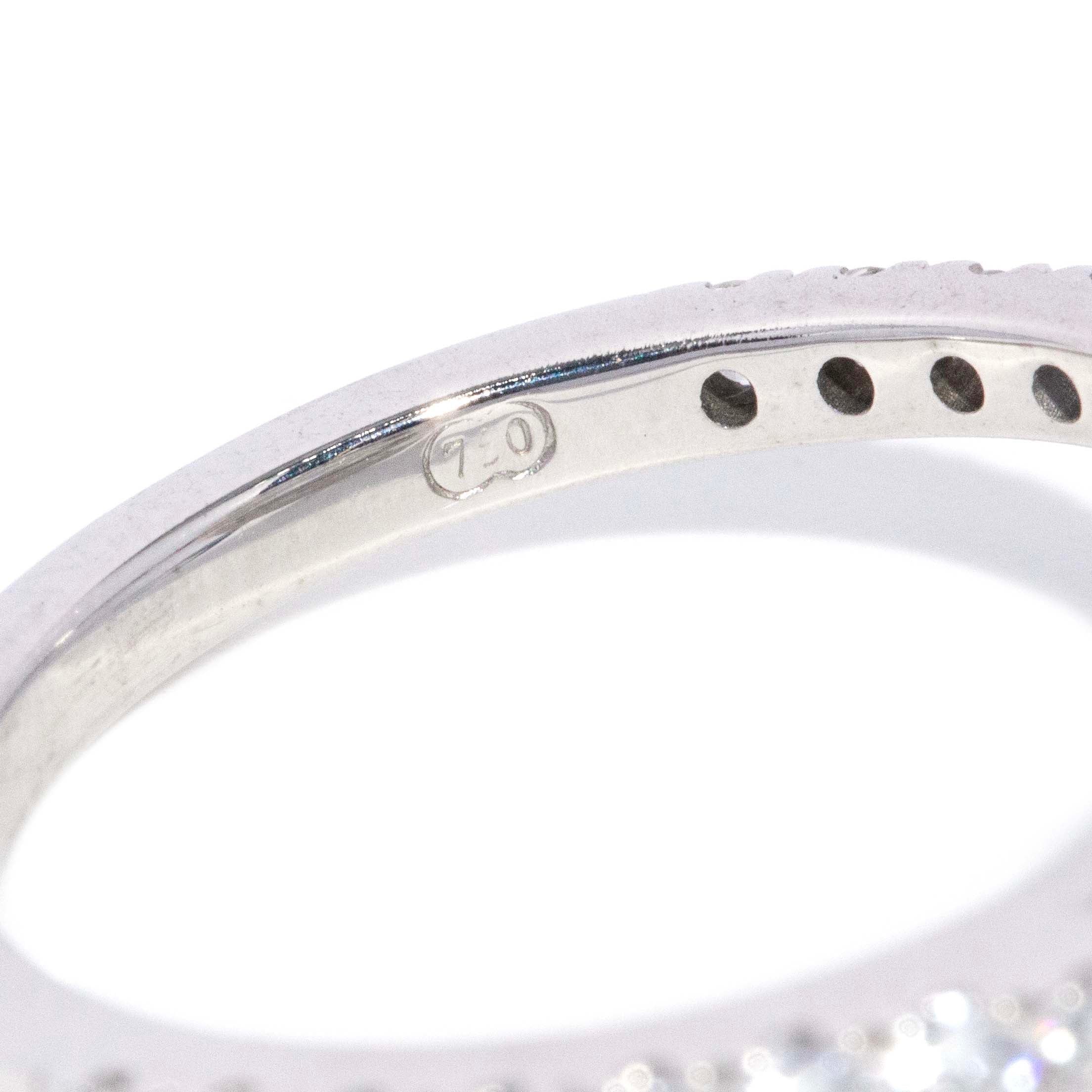 Brienne GIA Certified Cushion Cut Diamond Double Halo Ring 18ct White Gold Rings Imperial Jewellery 