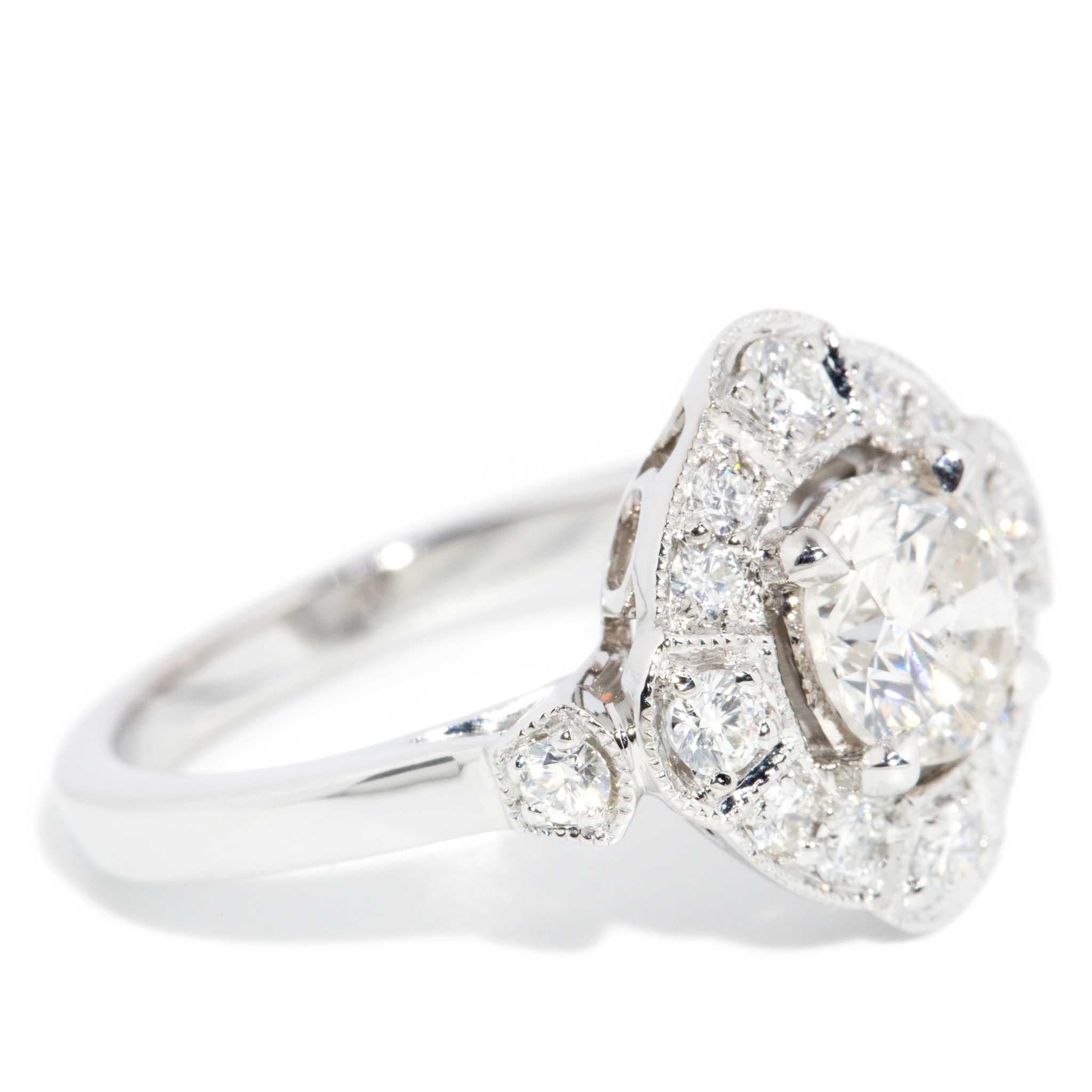 Broome 1.70ct Diamond Art Deco Inspired Ring 18ct White Gold