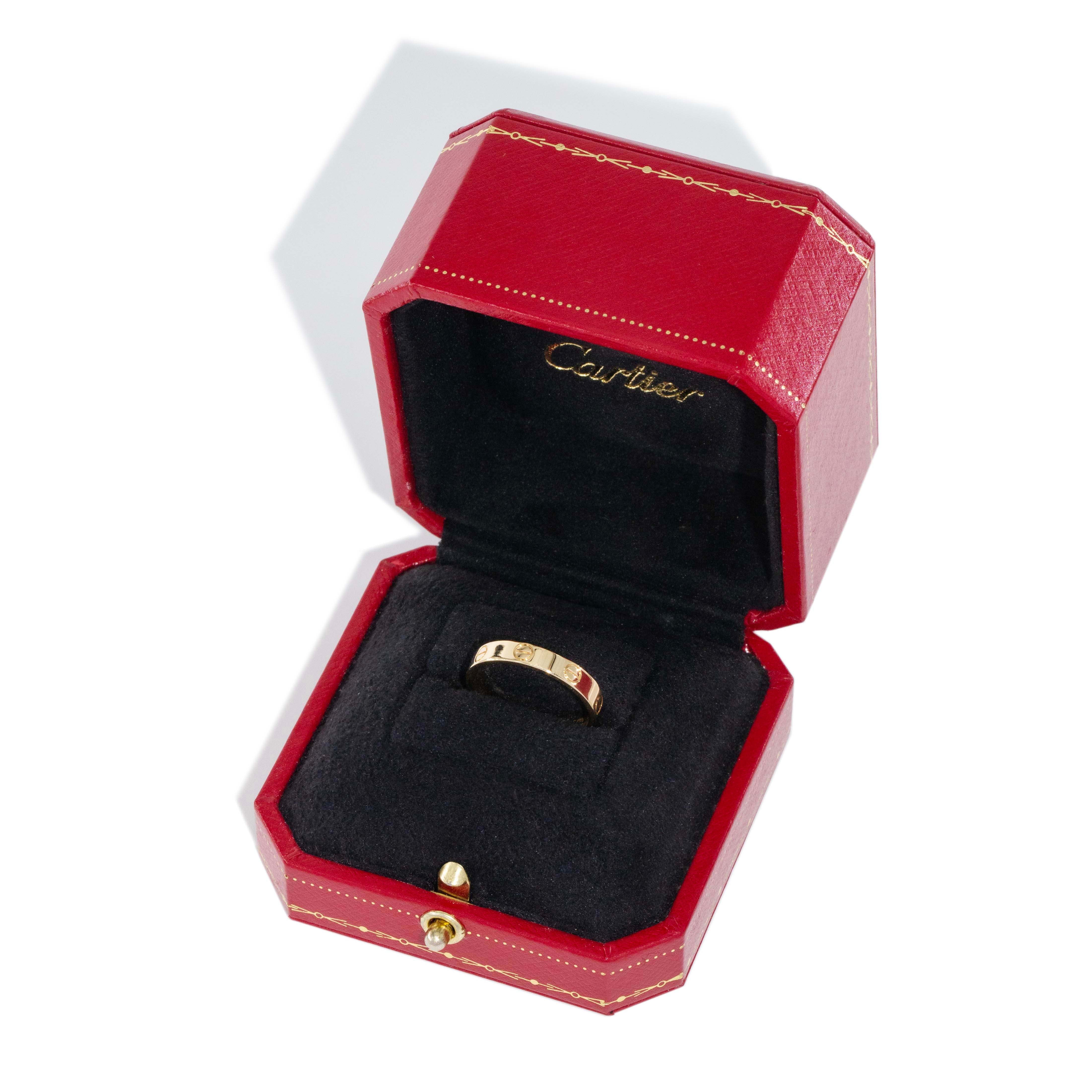 Cartier Love Collection Flat Band Ring 18ct Yellow Gold Hallmarked 3mm Wide Rings Imperial Jewellery 