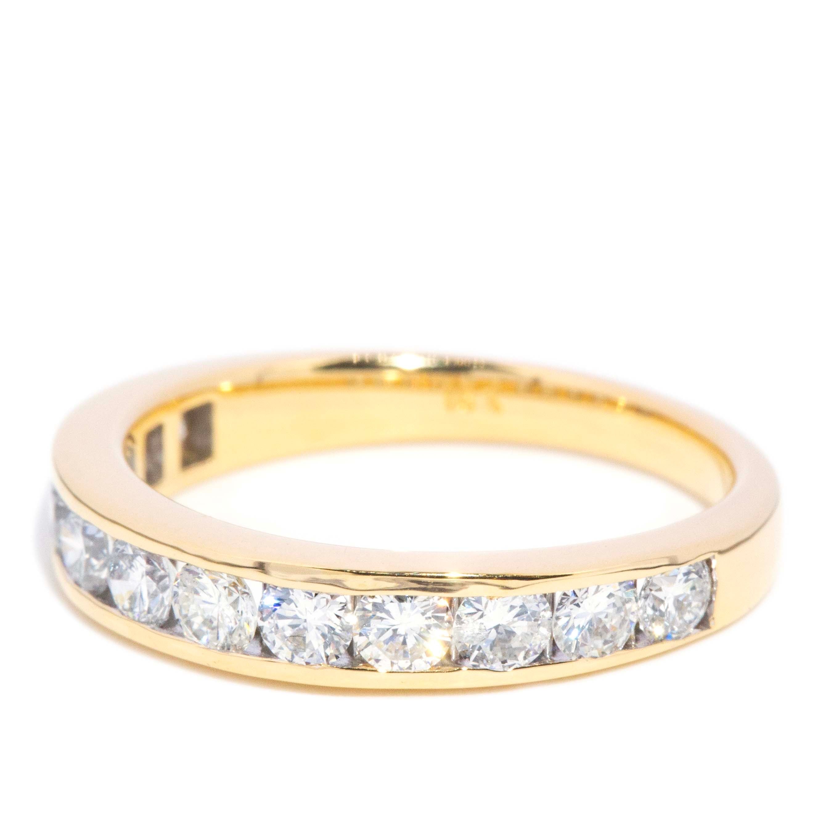 Delilah Channel Set Diamond Eternity Ring 18K Yellow Gold Rings Anthology Jewellers 