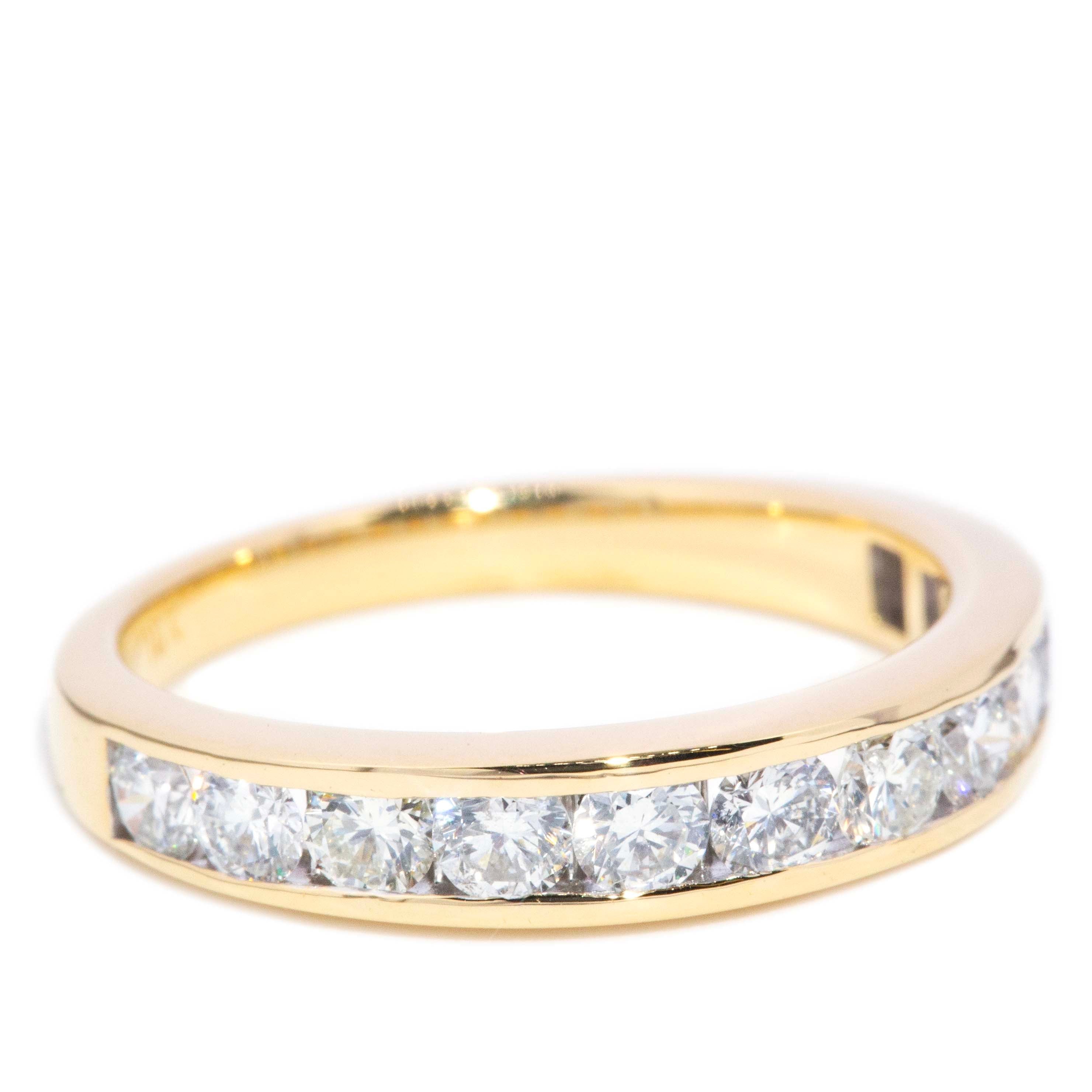 Delilah Channel Set Diamond Eternity Ring 18K Yellow Gold Rings Anthology Jewellers 