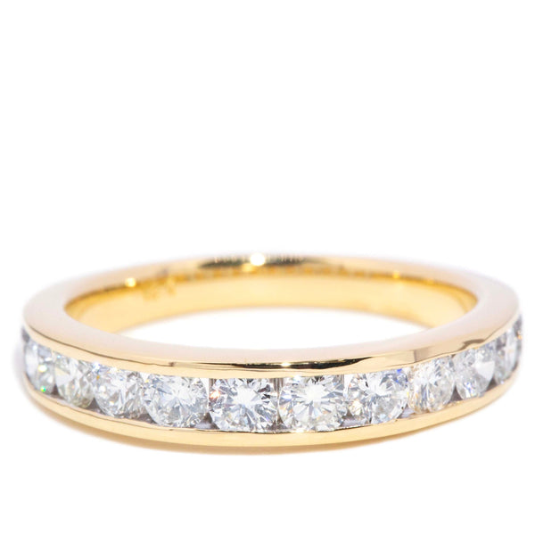 Delilah Channel Set Diamond Eternity Ring 18K Yellow Gold Rings Anthology Jewellers 