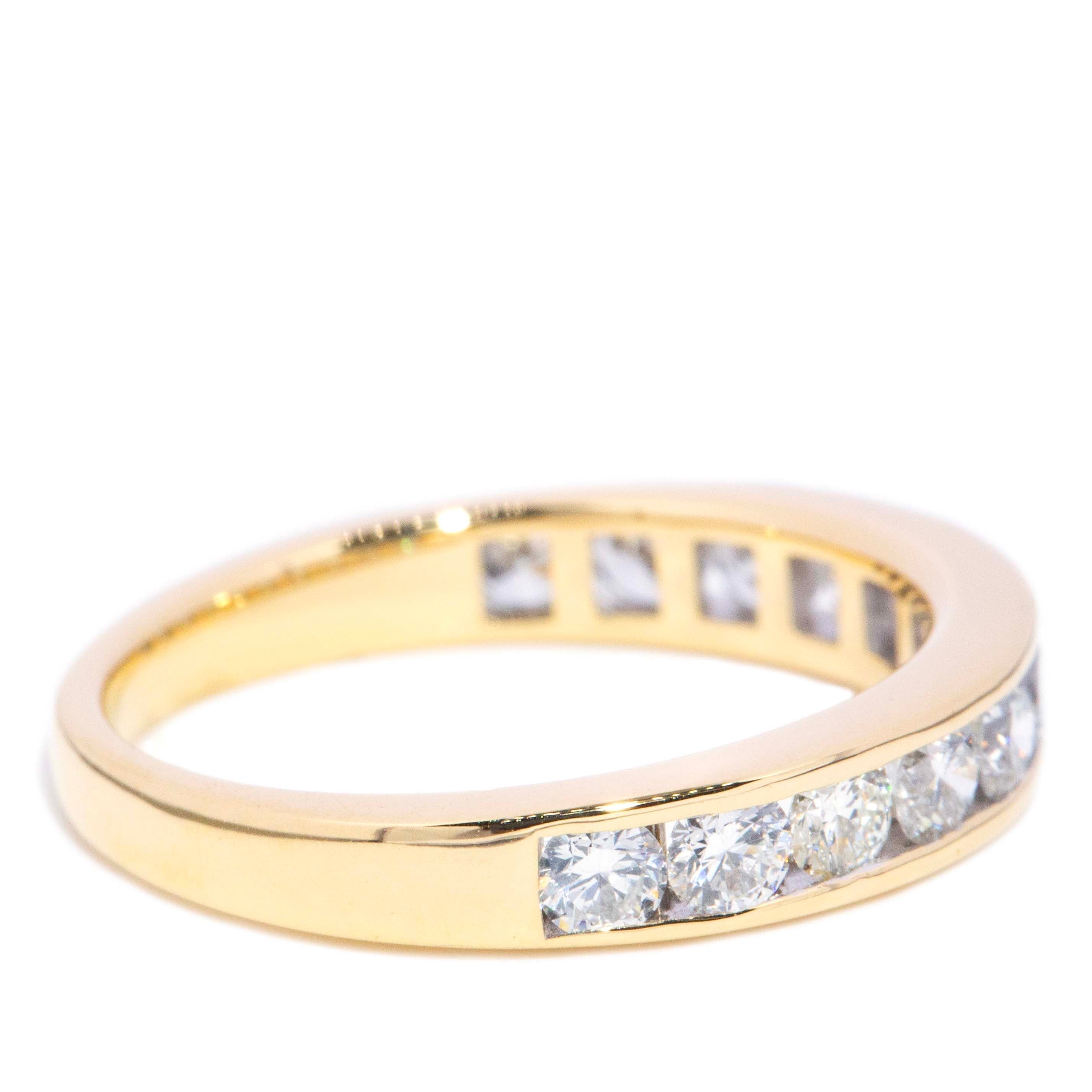 Delilah Channel Set Diamond Eternity Ring 18K Yellow Gold Rings Anthology Jewellers 