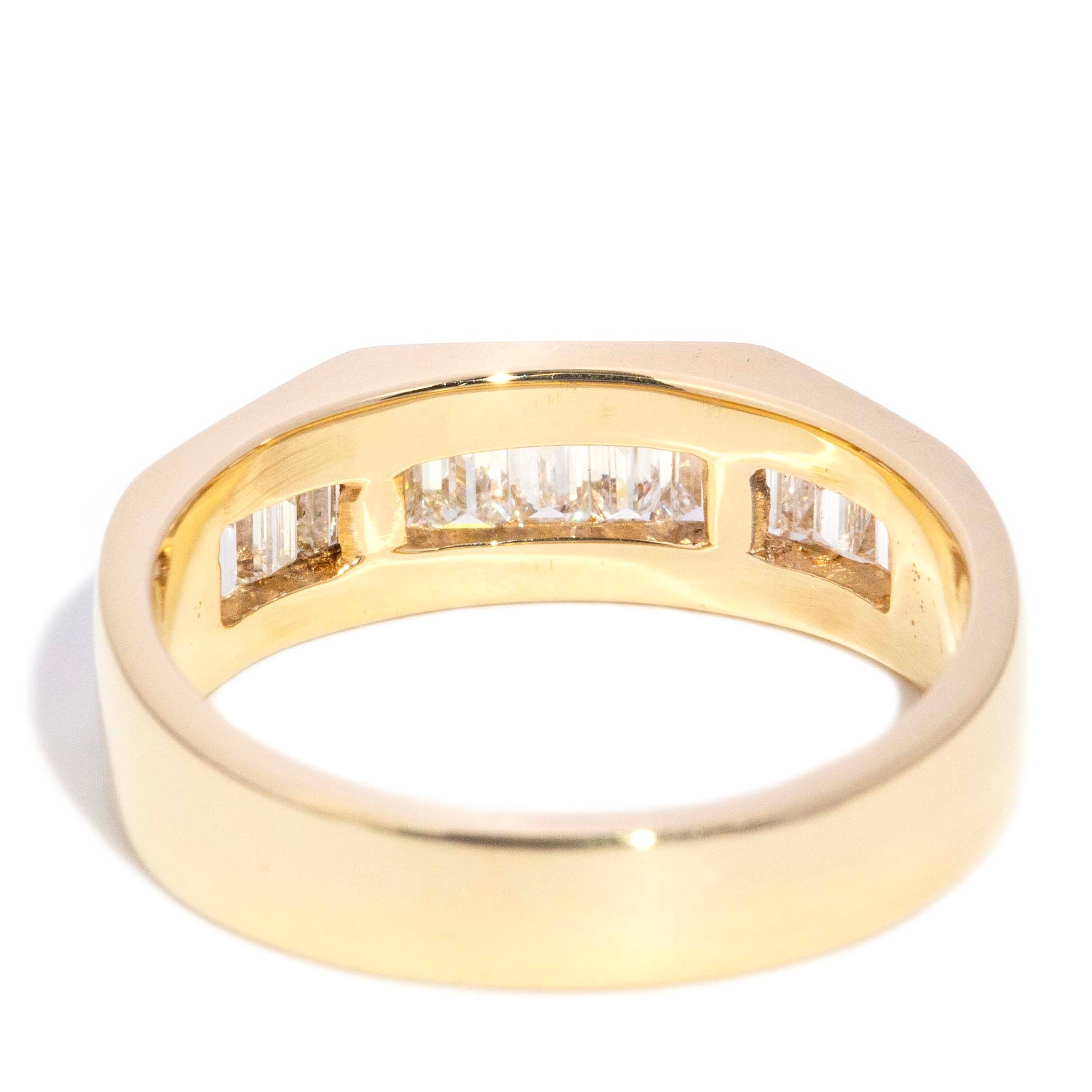Emilio Geometric Baguette Diamond Band 14K Yellow Gold Rings Anthology Jewellers 