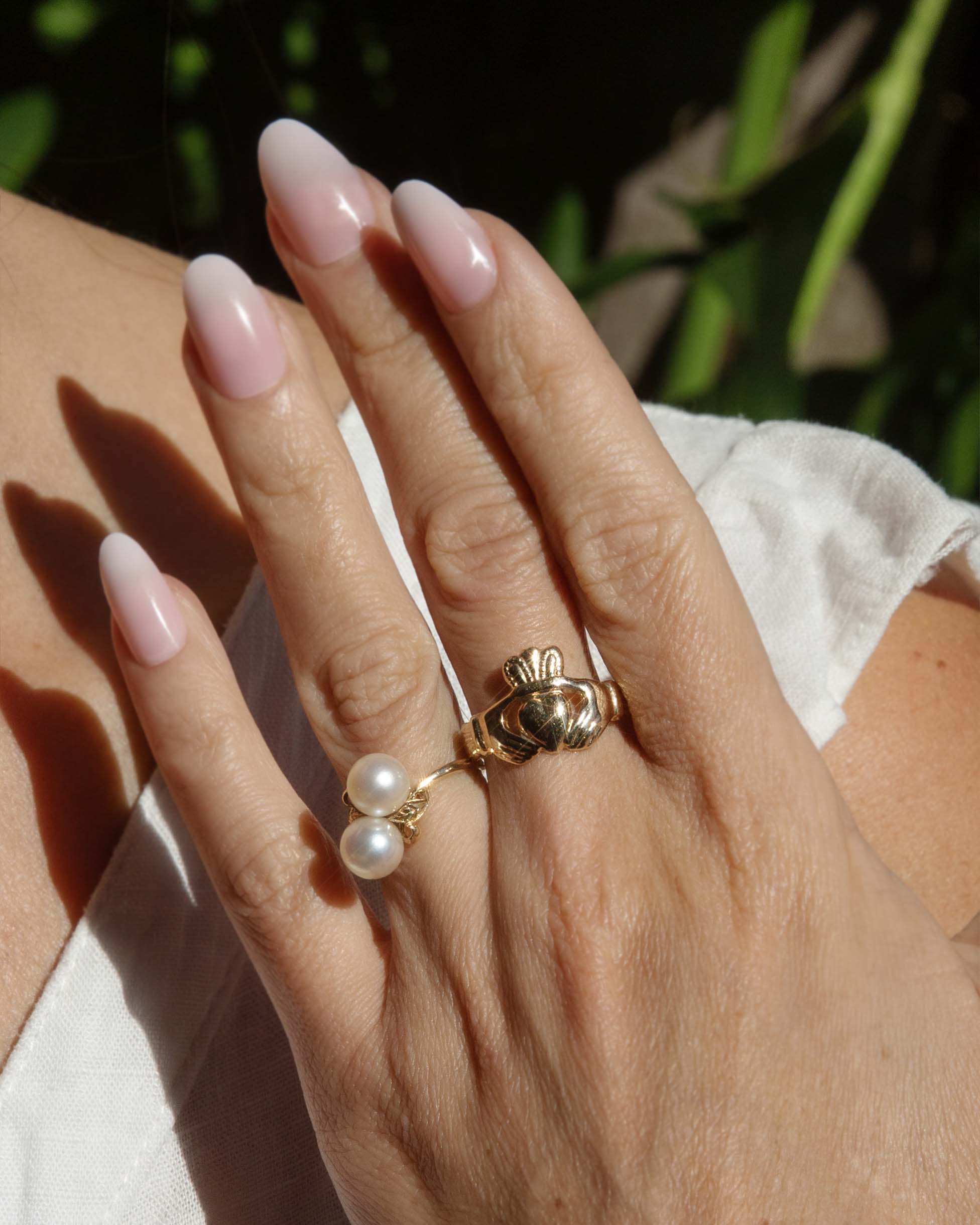 Finnley Vintage Circa 1980s Symbolic Claddagh Relationship Ring 9ct Yellow Gold Rings Imperial Jewellery 