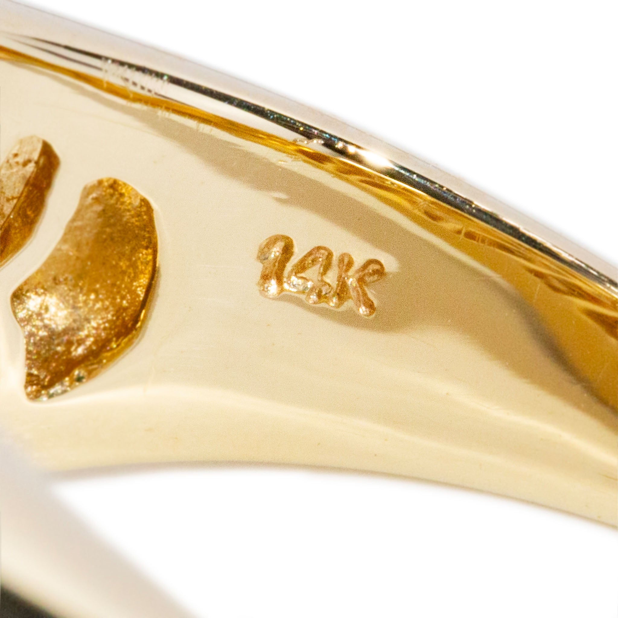 Frankie Citrine & Diamond Bombe Ring 14K Two Tone Gold