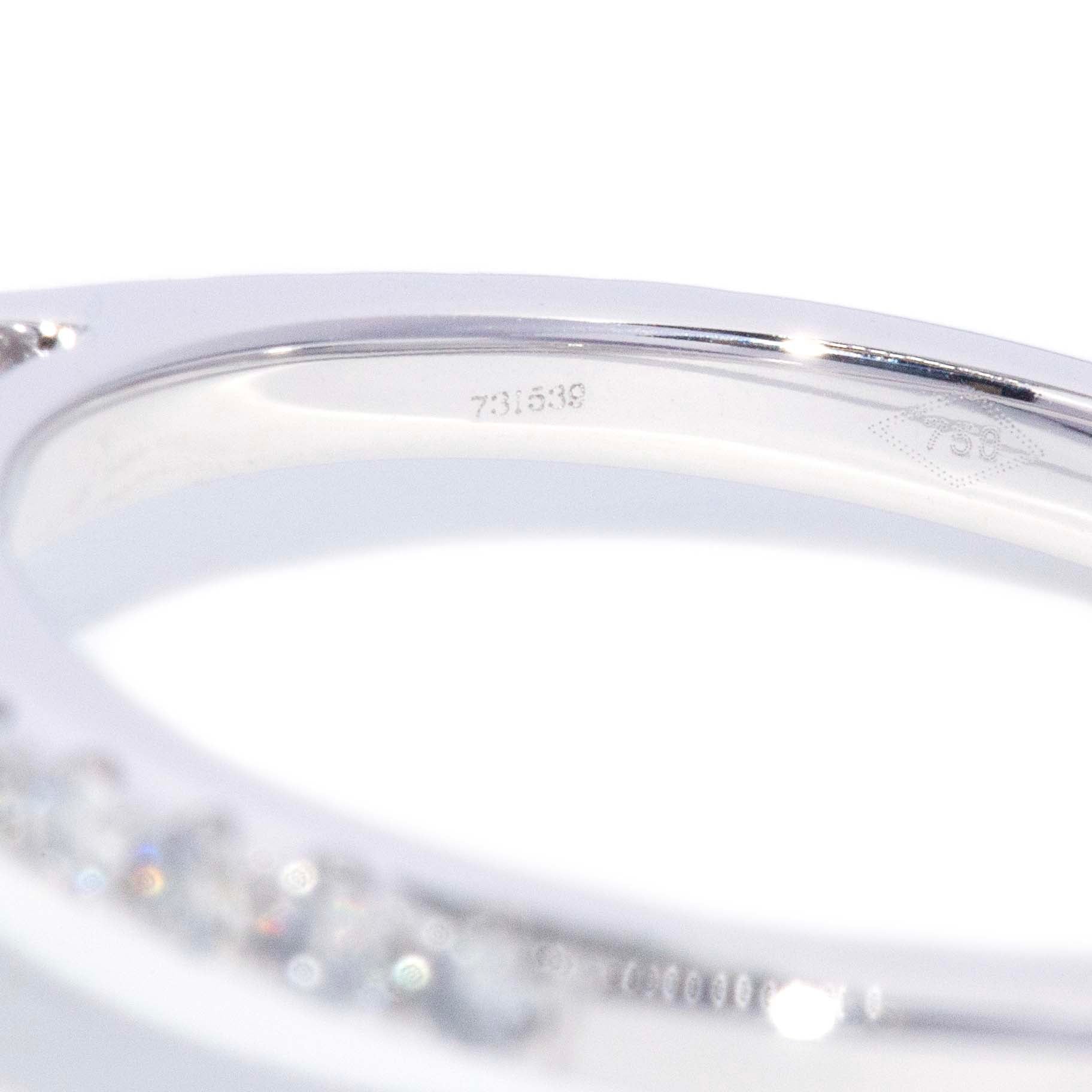 Freda Certified Cushion Cut Diamond Halo Ring 18K White Gold Rings Anthology Jewellers 