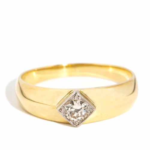 Galen Old Cut Diamond Band 18K Yellow Gold & Platinum