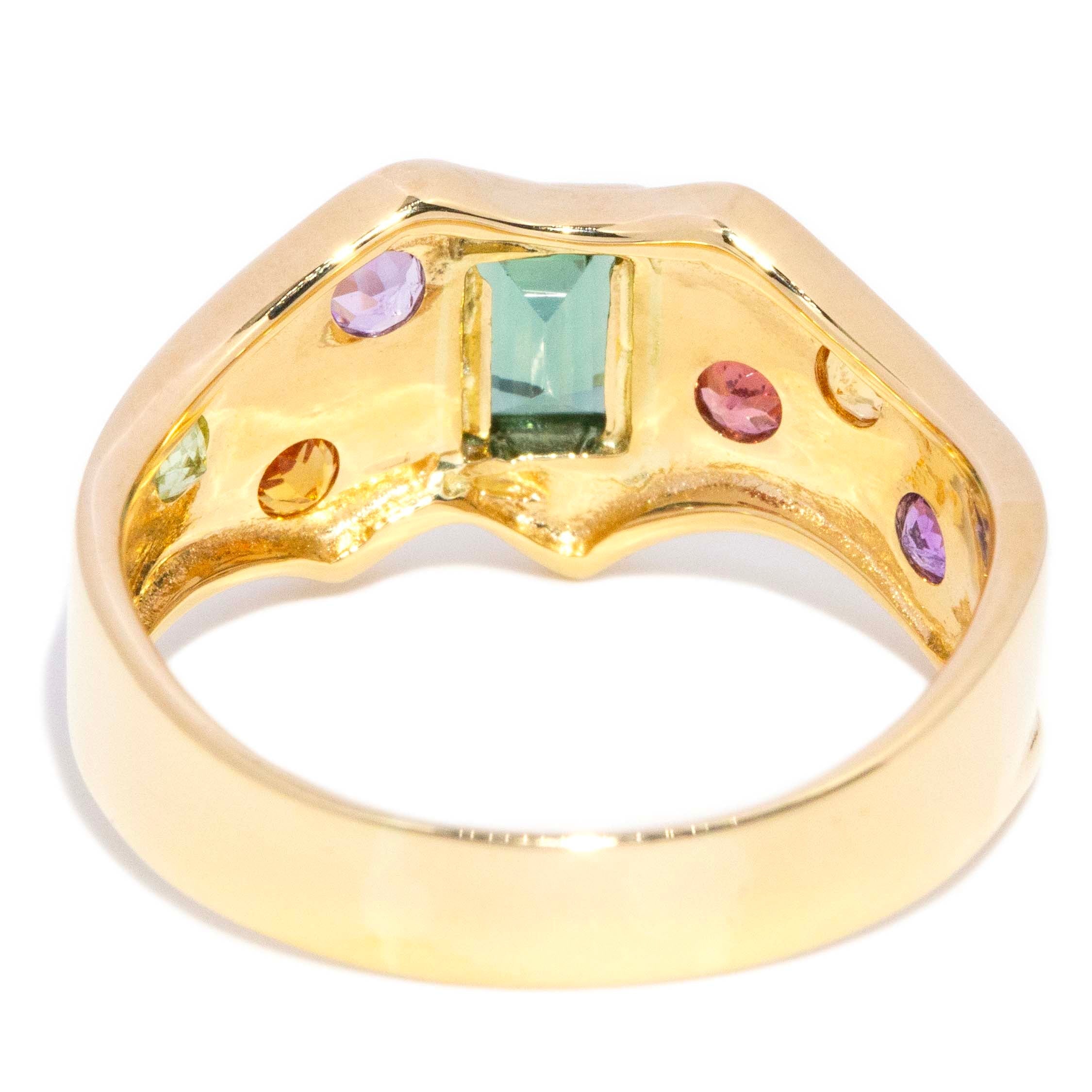 Hela Tourmaline & Candied Gemstone Band 18K Yellow Gold Rings Anthology Jewellers 