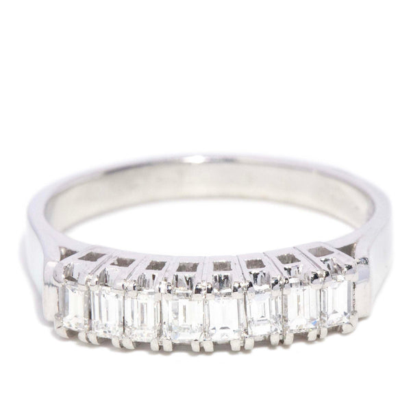 Hillie Baguette Diamond Eternity Ring 9ct White Gold Rings Imperial Jewellery 