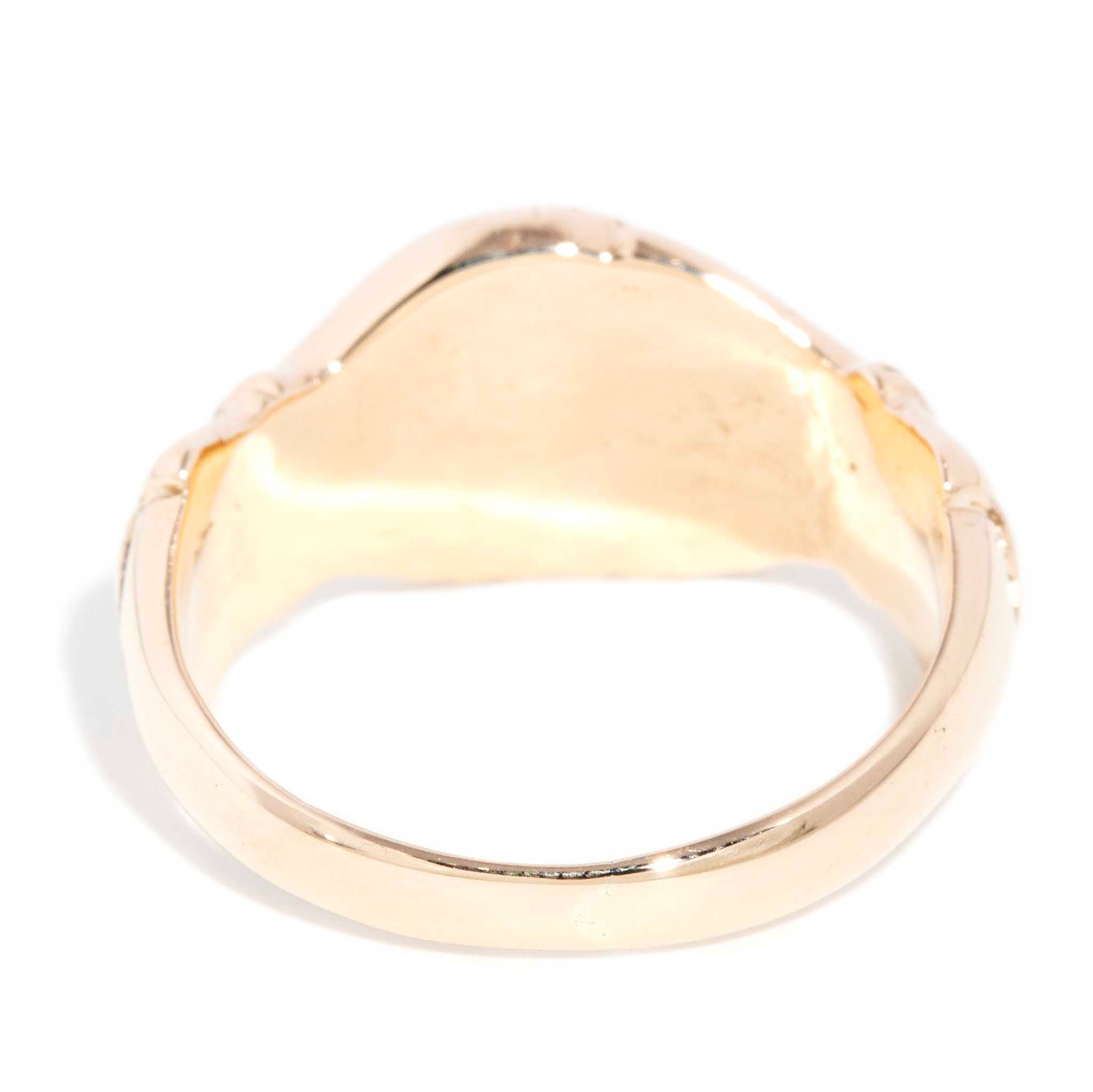 Idzi 1970s Fede Handshake Loyalty Ring 9K Rose Gold Rings Imperial Jewellery 