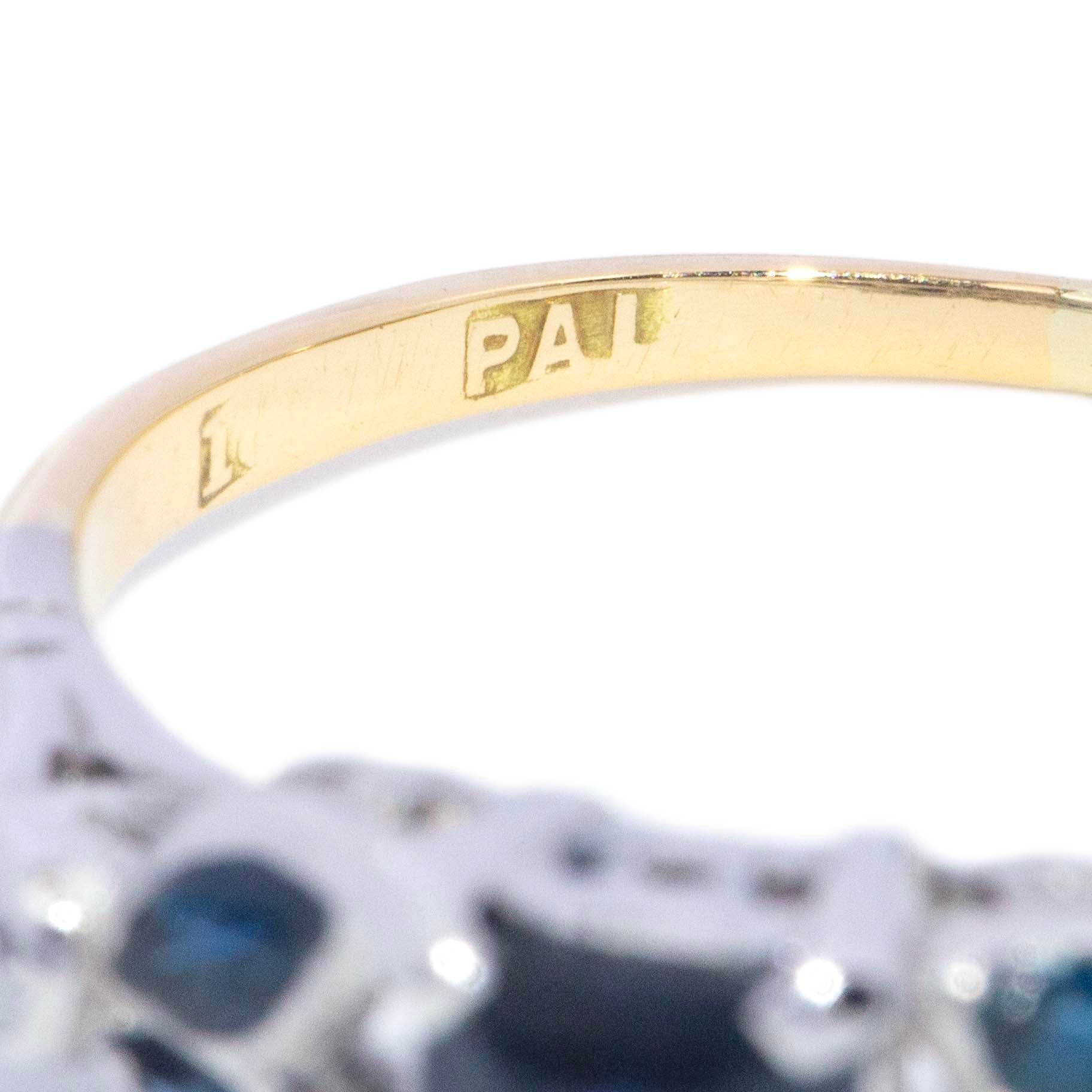 Izzie Sapphire & Diamond Foliate Ring 18K Two Tone Gold Rings Anthology Jewellers 