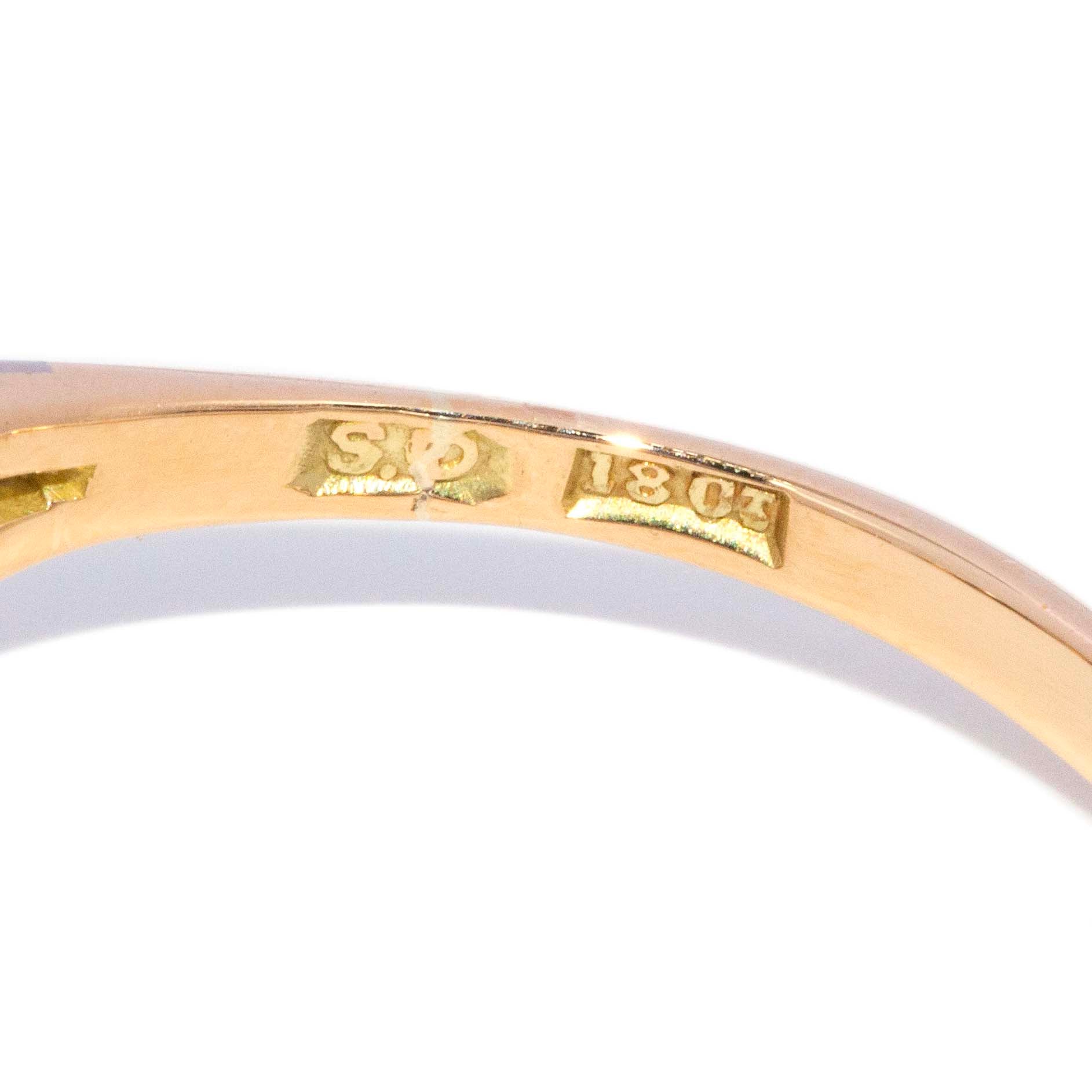 Jeannie Diamond Openwork Solitaire Ring 18K Two Tone Gold