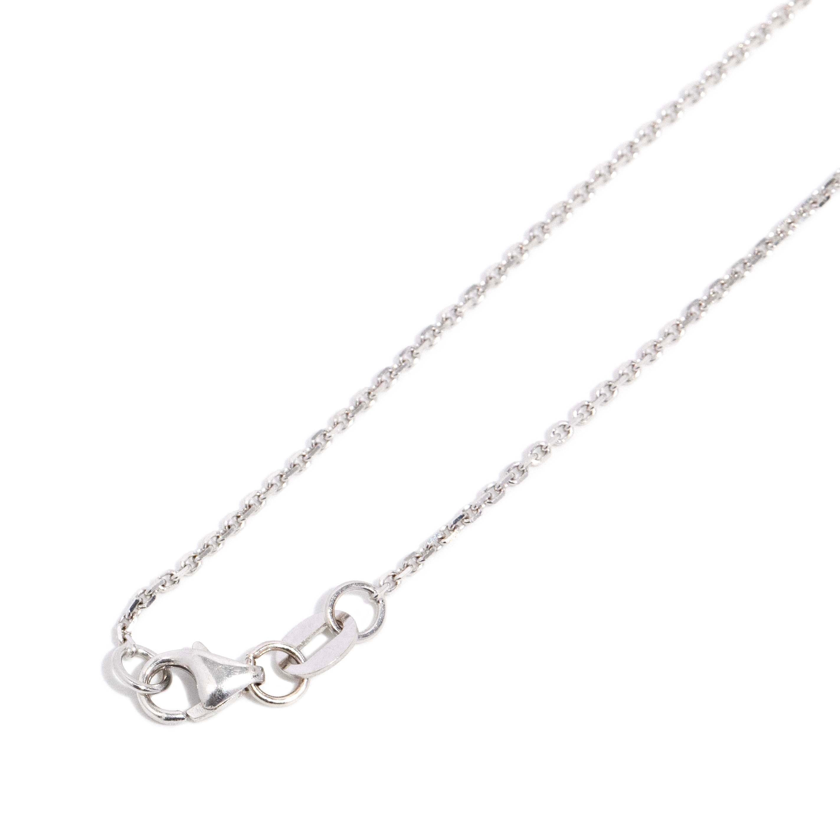 Jenna Contemporary Pear Cut Pink Morganite & Diamond Pendant 18ct White Gold Pendants/Necklaces Imperial Jewellery 