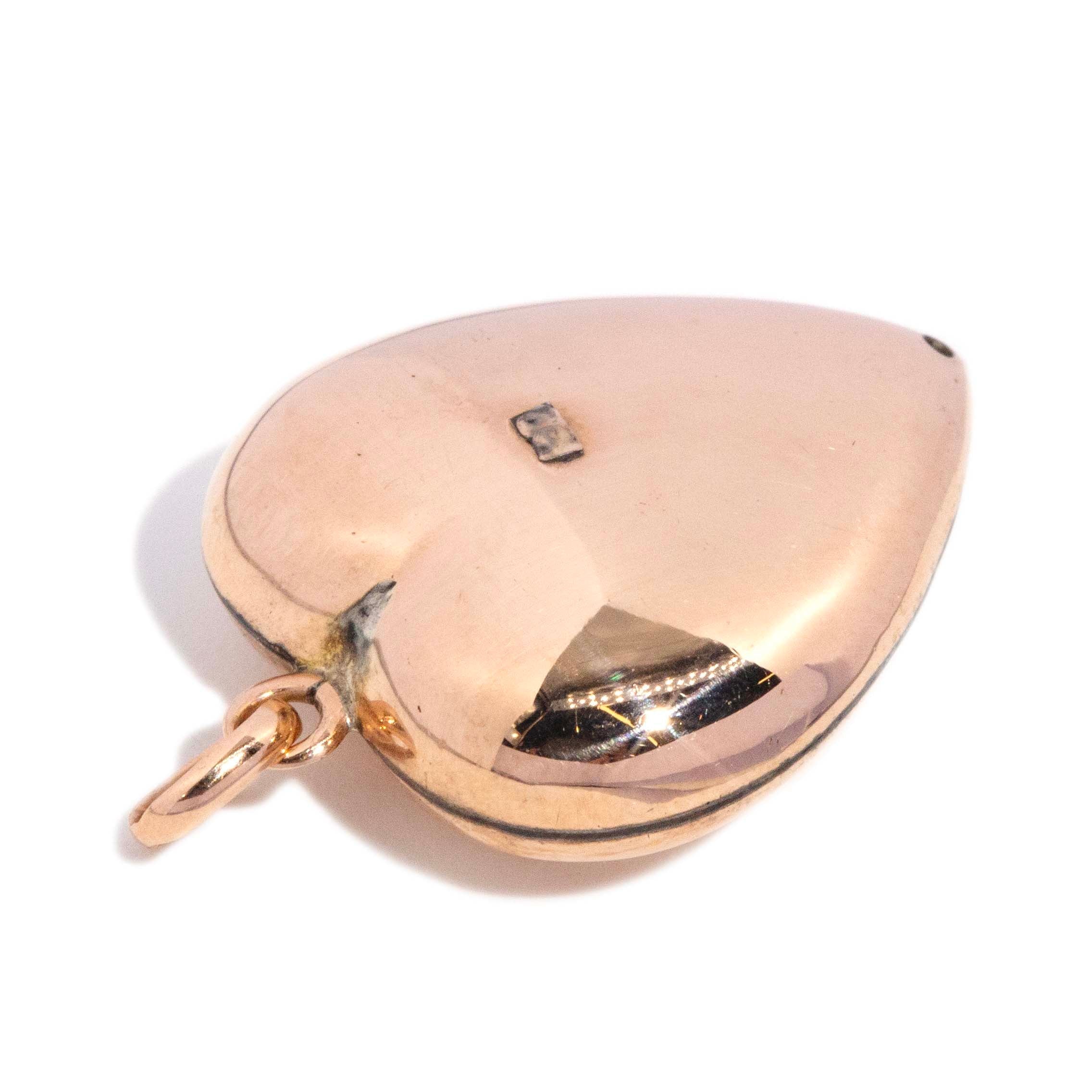 Joy Star Set Seed Pearl Bubble Heart Pendant 9K Rose Gold Charms & Pendants Imperial Jewellery 