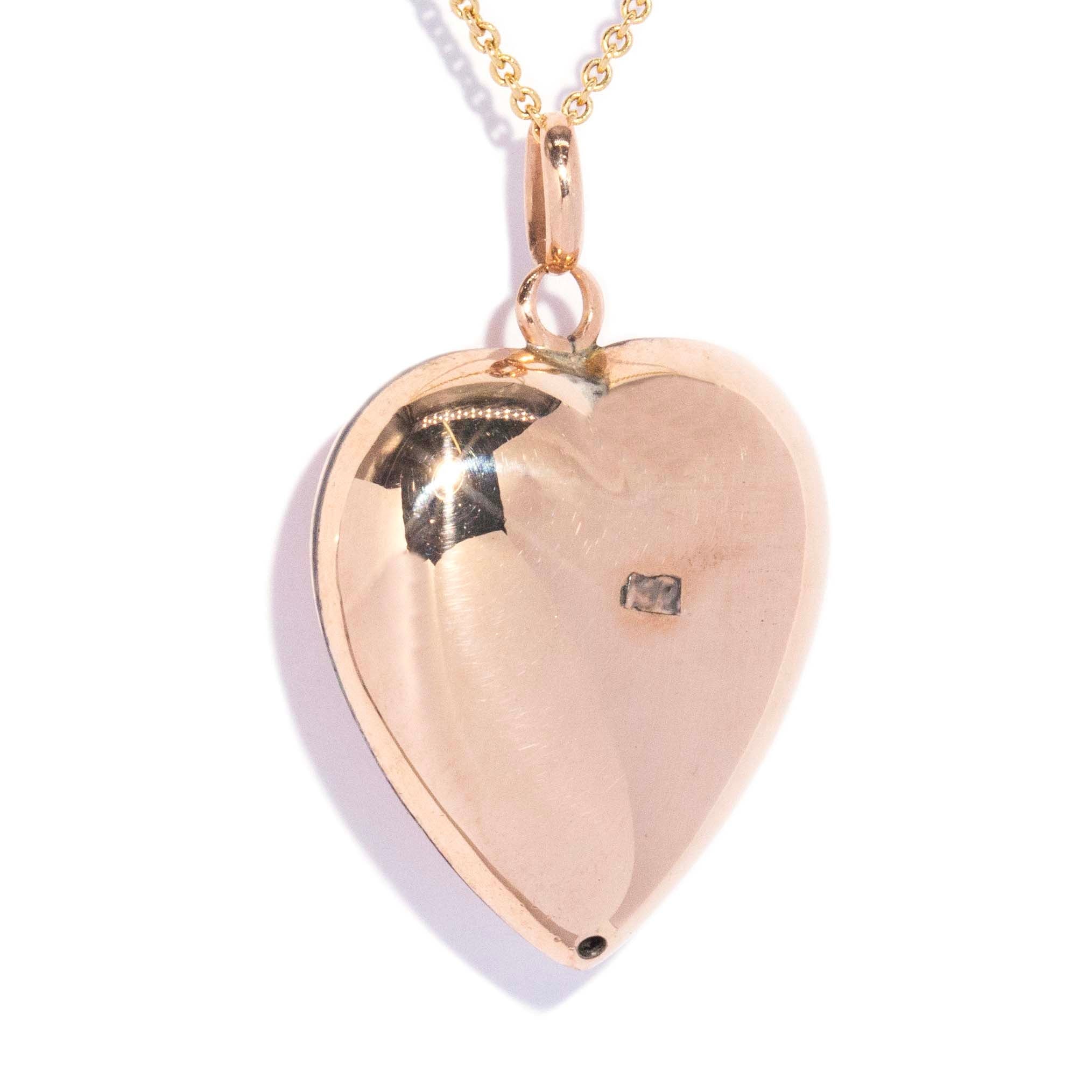 Joy Star Set Seed Pearl Bubble Heart Pendant 9K Rose Gold Charms & Pendants Imperial Jewellery 