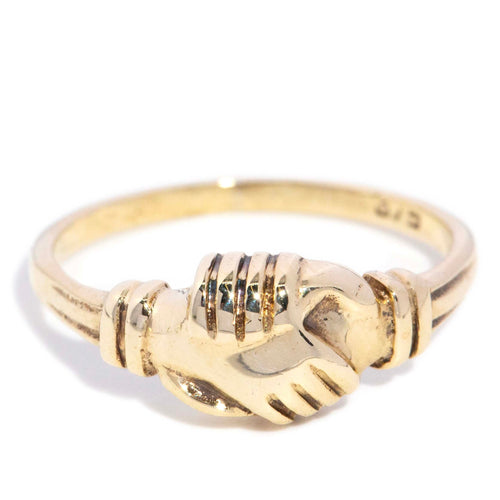 Kaira 1950s Fede Friendship Loyalty Ring 9K Yellow Gold