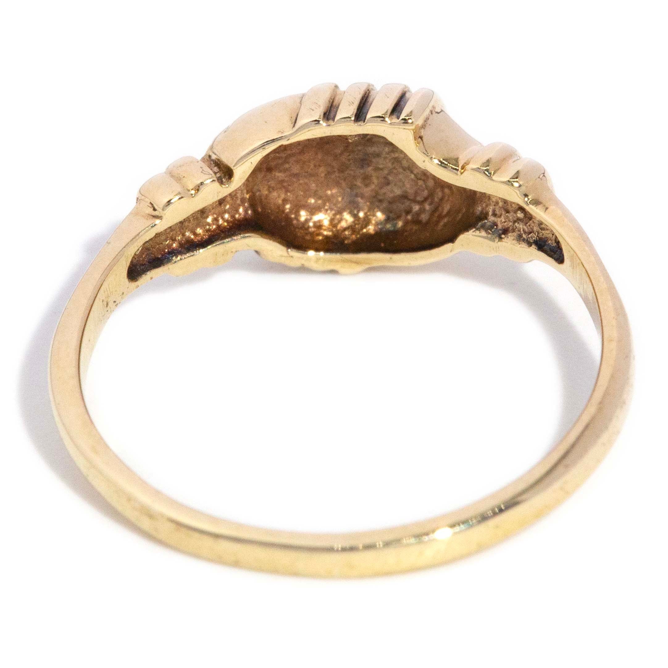 Kaira 1950s Fede Loyalty Ring 9ct Gold Rings Imperial Jewellery 