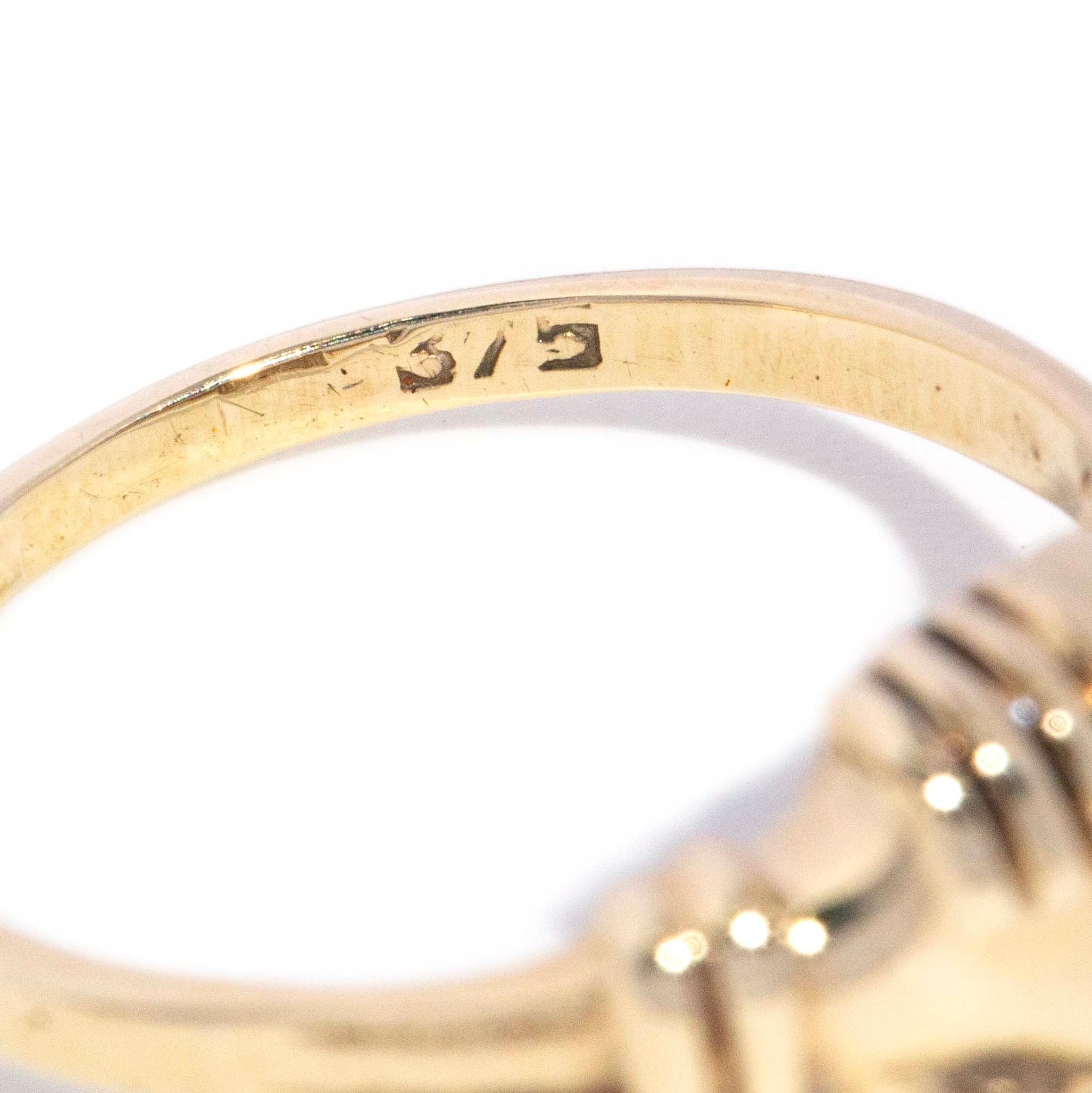 Kaira 1950s Fede Loyalty Ring 9ct Gold Rings Imperial Jewellery 
