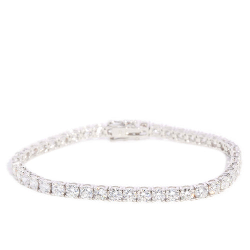 Kassia Diamond Tennis Bracelet 18K White Gold TDW 10.20ct