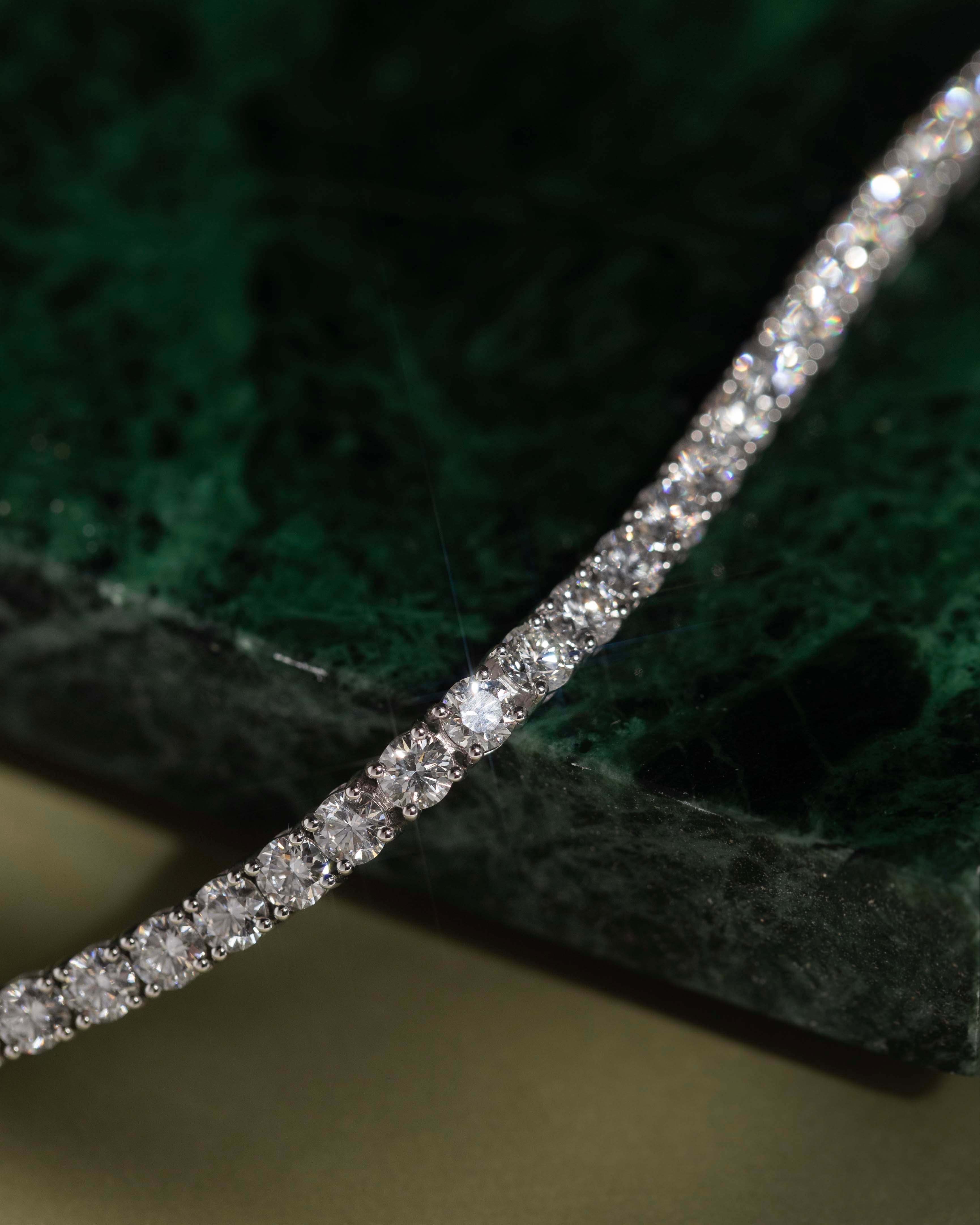 Kassia Diamond Tennis Bracelet 18K White Gold TDW 10.20ct Bracelets/Bangles Imperial Jewellery 
