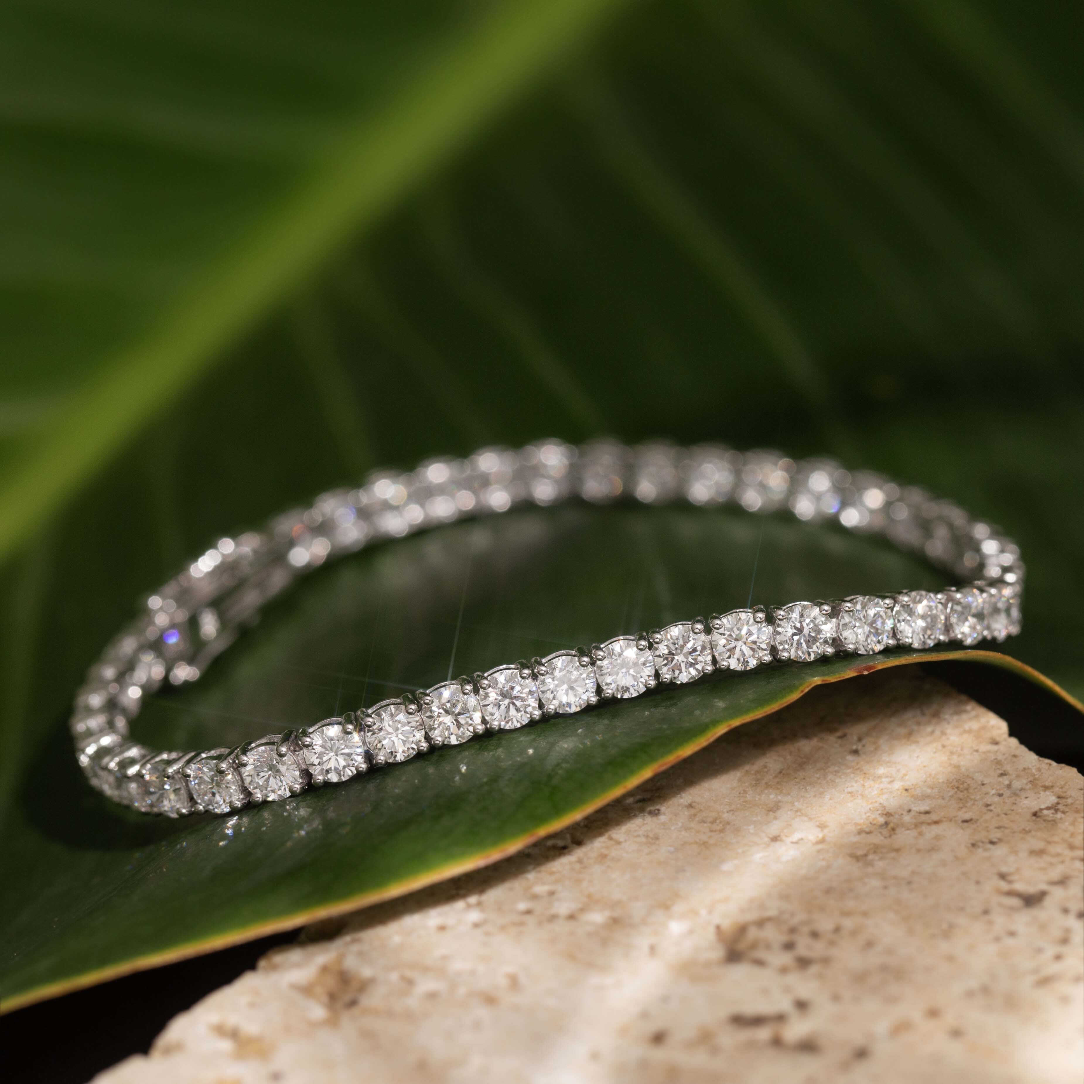 Kassia Diamond Tennis Bracelet 18K White Gold TDW 10.20ct Bracelets/Bangles Imperial Jewellery 