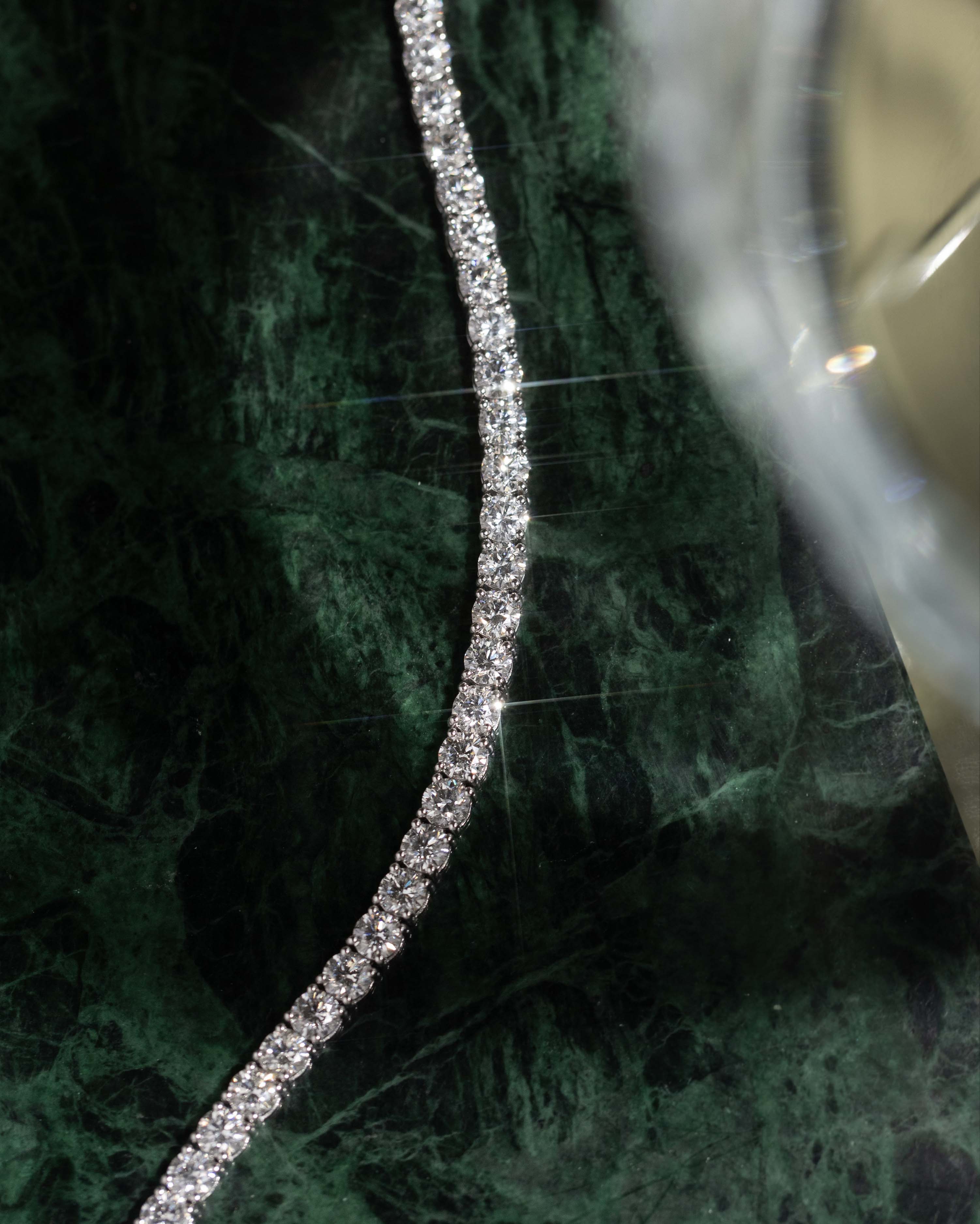 Kassia Diamond Tennis Bracelet 18K White Gold TDW 10.20ct Bracelets/Bangles Imperial Jewellery 