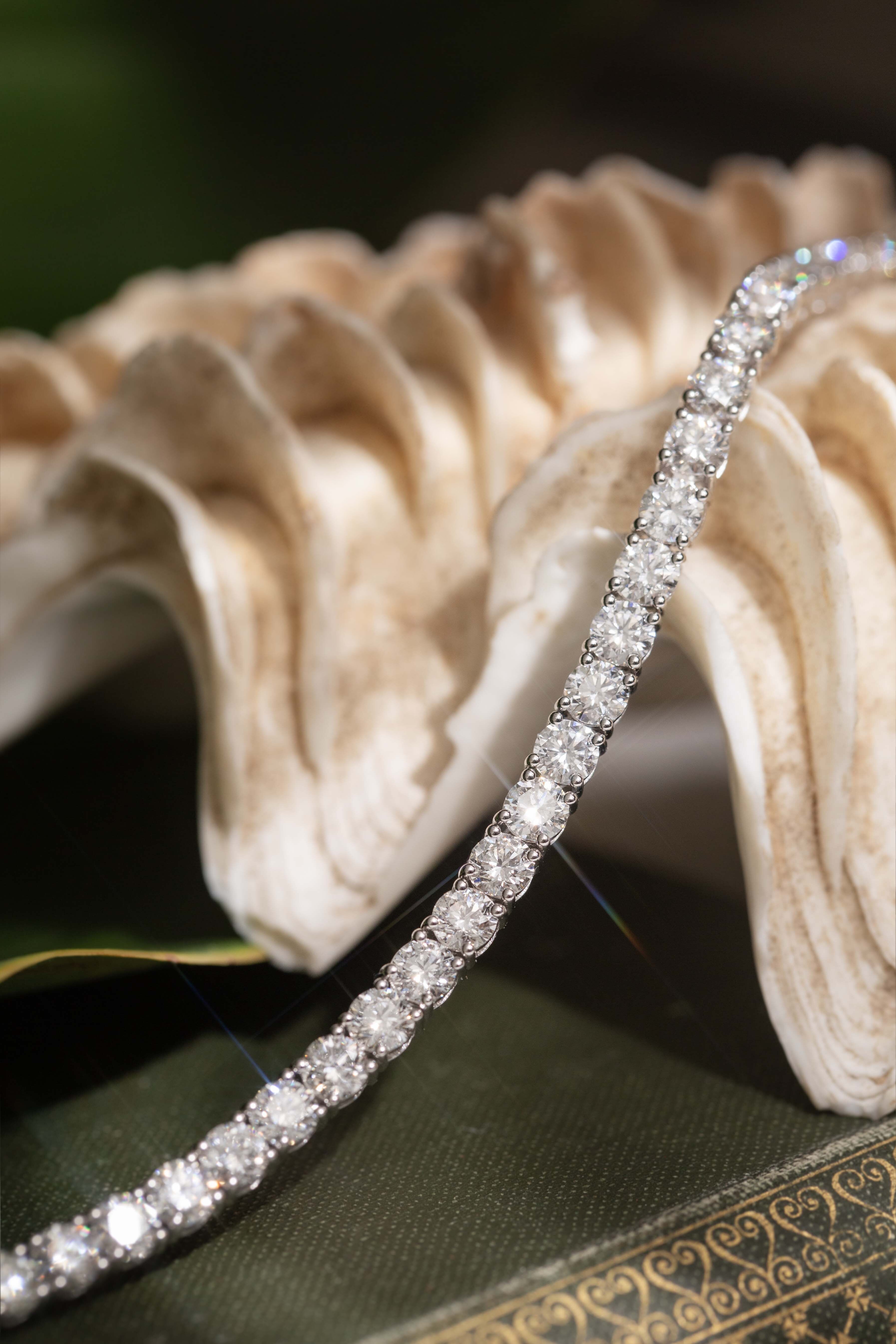 Kassia Diamond Tennis Bracelet 18K White Gold TDW 10.20ct Bracelets/Bangles Imperial Jewellery 