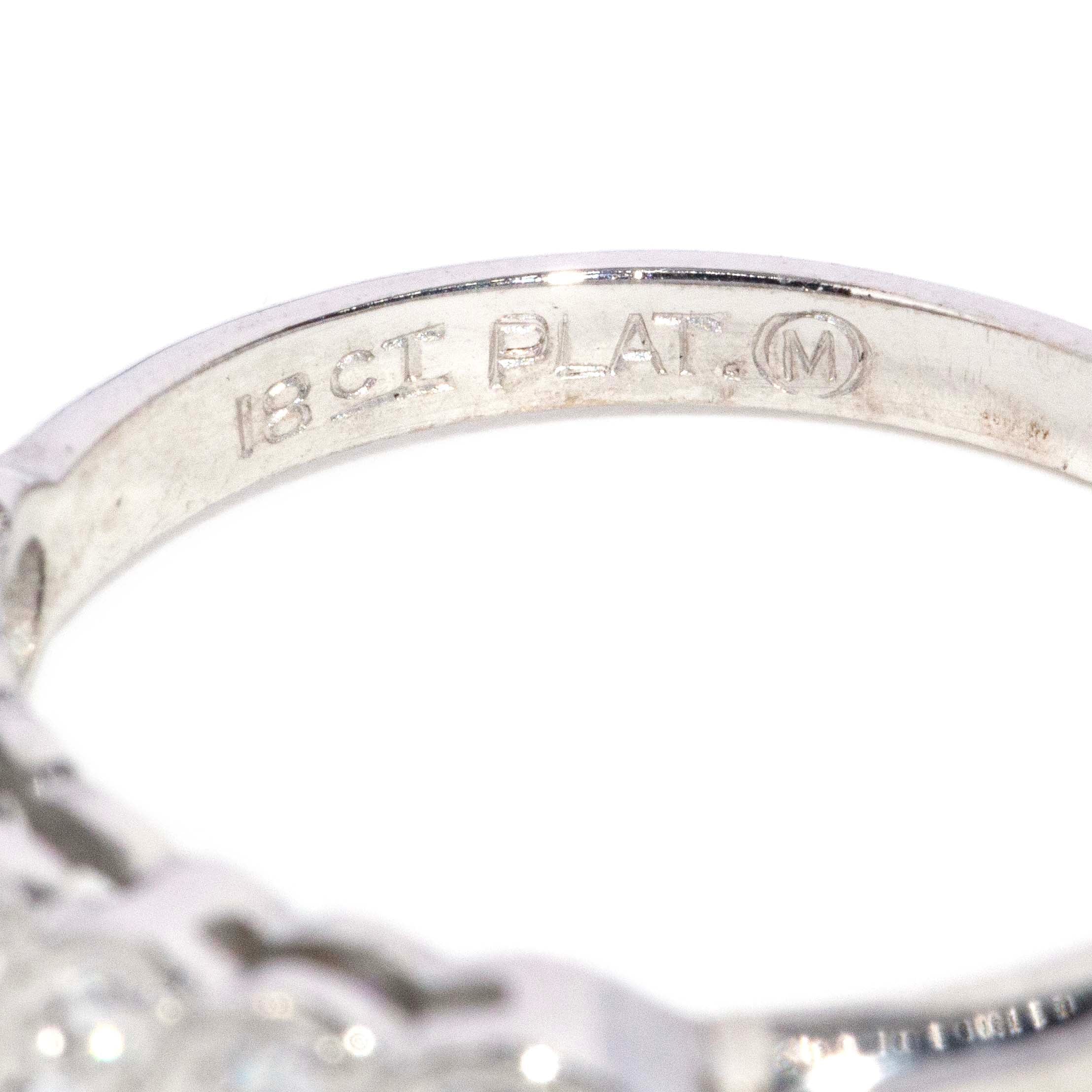 Leanna Diamond Half Eternity Ring 18K White Gold Rings Imperial Jewellery 