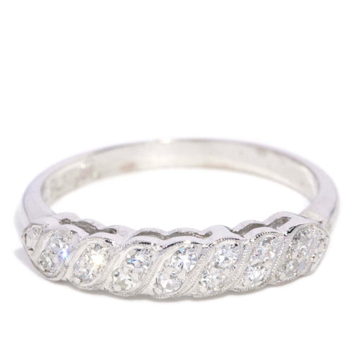 Leanna Diamond Half Eternity Ring 18K White Gold