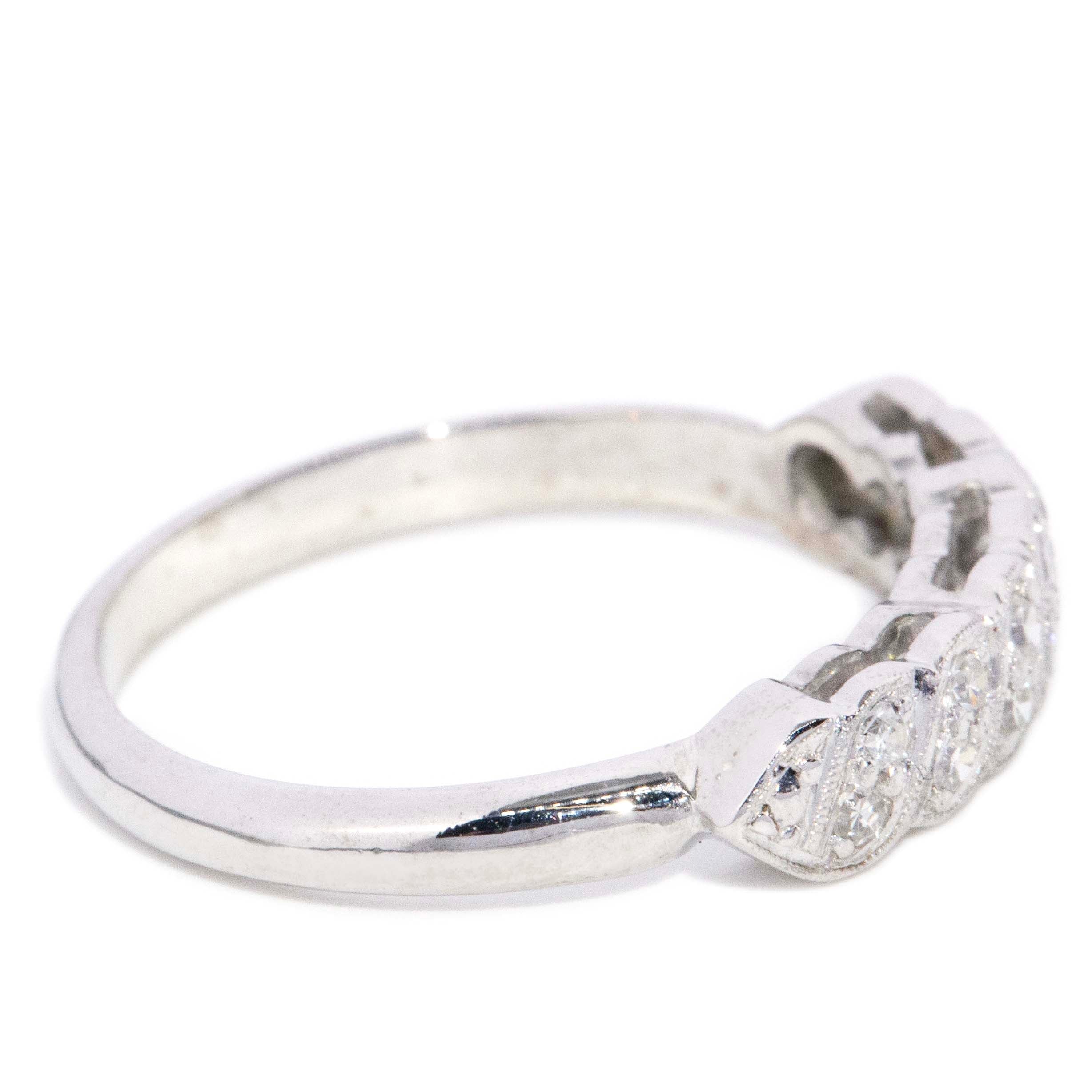 Leanna Diamond Half Eternity Ring 18K White Gold Rings Imperial Jewellery 