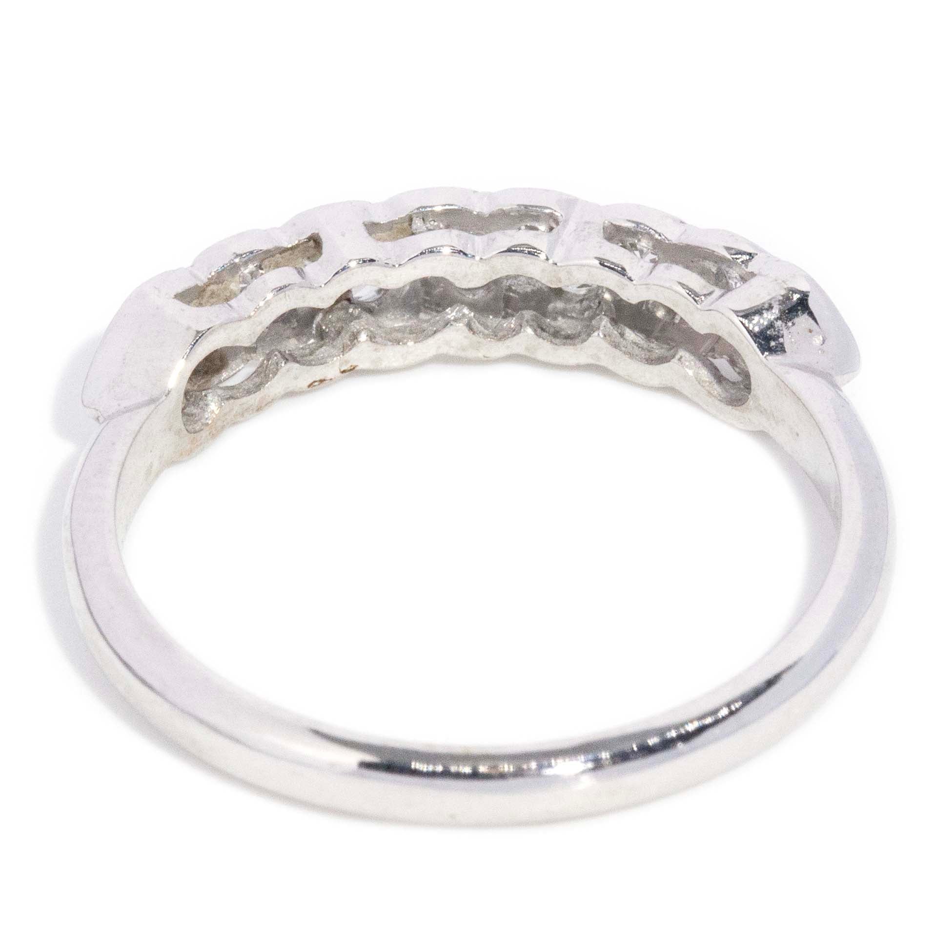 Leanna Diamond Half Eternity Ring 18K White Gold Rings Imperial Jewellery 