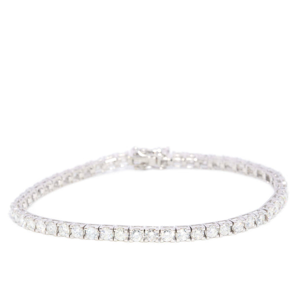 Livia Contemporary 4.40 Carat Diamond Tennis Link Bracelet 18ct White Gold Bracelets/Bangles Imperial Jewellery 