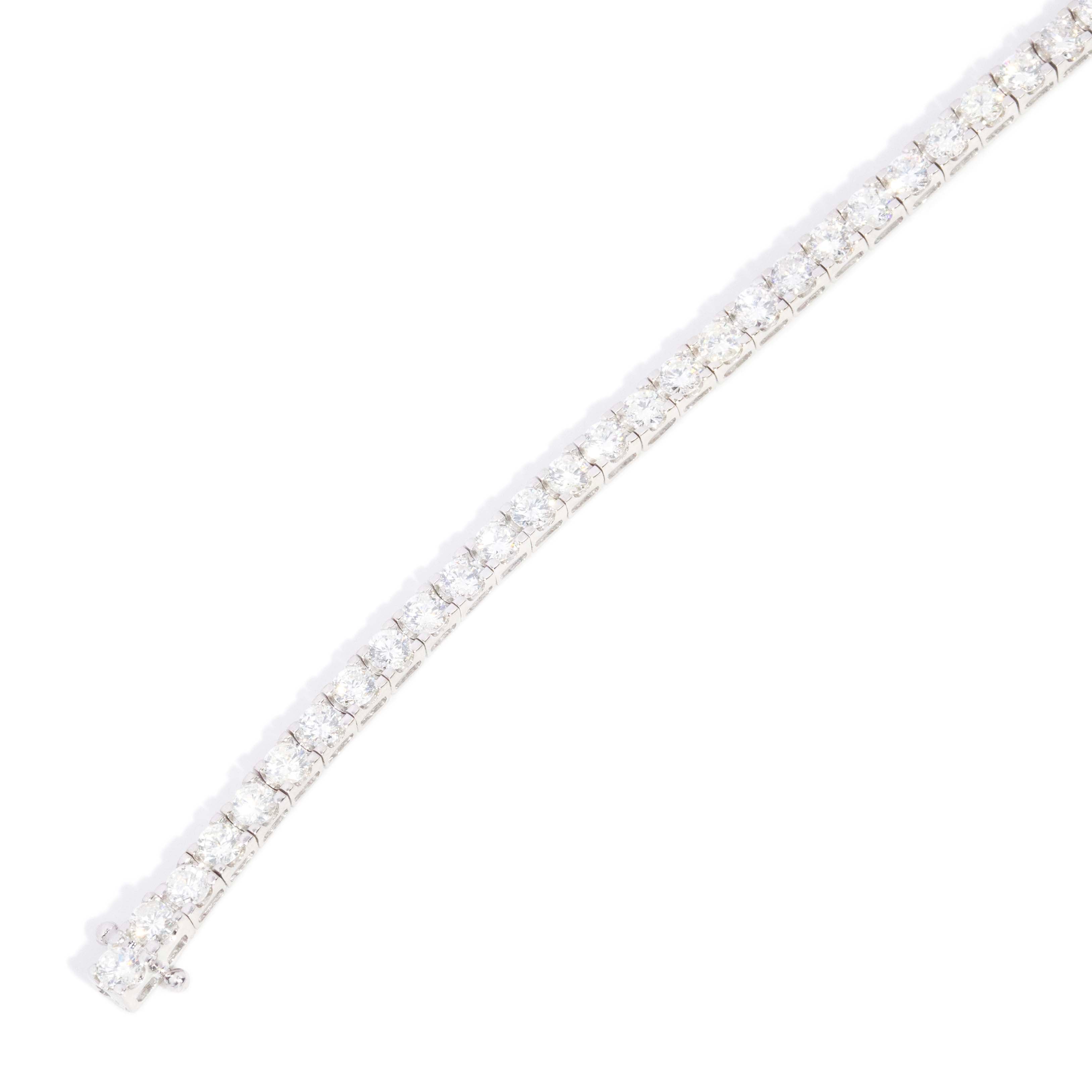 Livia Contemporary 4.40 Carat Diamond Tennis Link Bracelet 18ct White Gold Bracelets/Bangles Imperial Jewellery 
