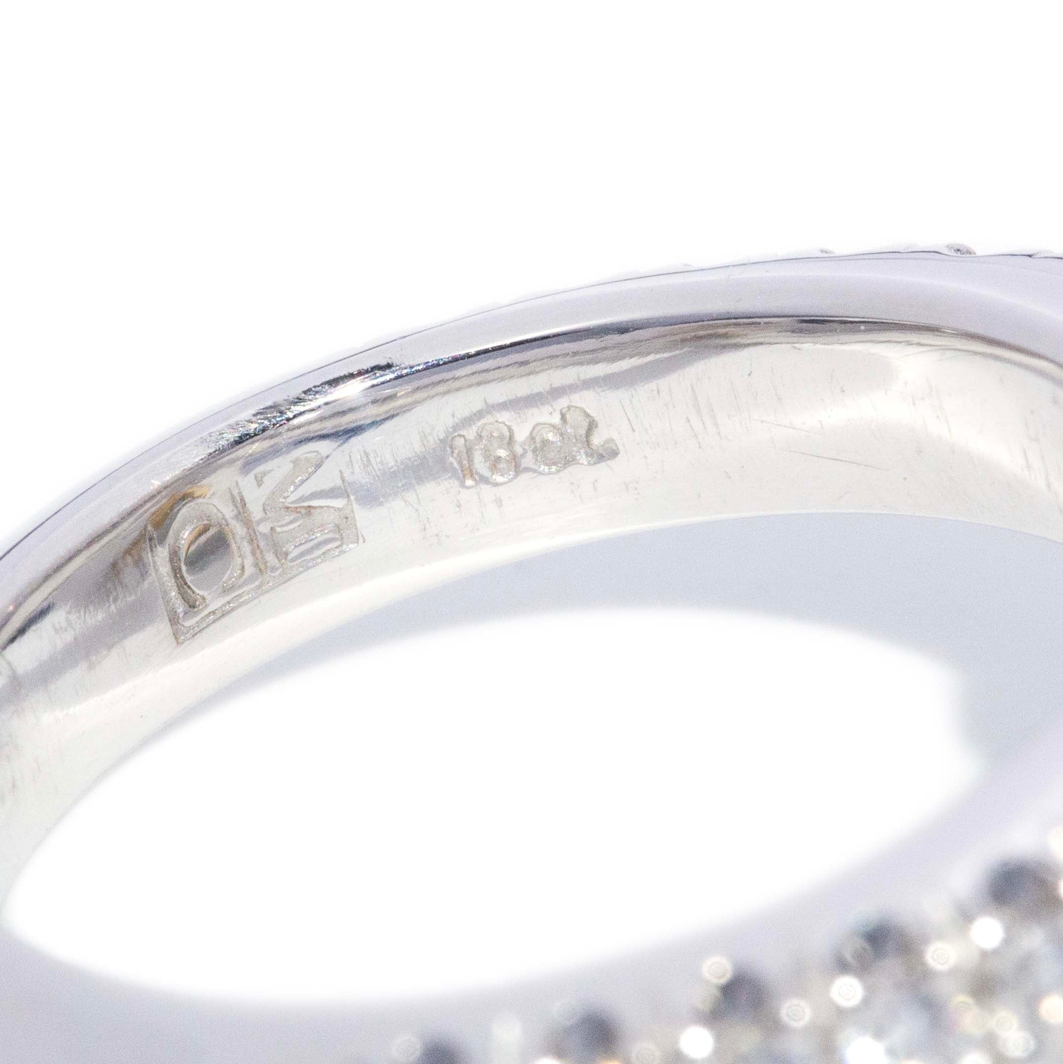 Lorna 5.55ct Aquamarine & Diamond Halo Ring 18K White Gold Rings Anthology Jewellers 