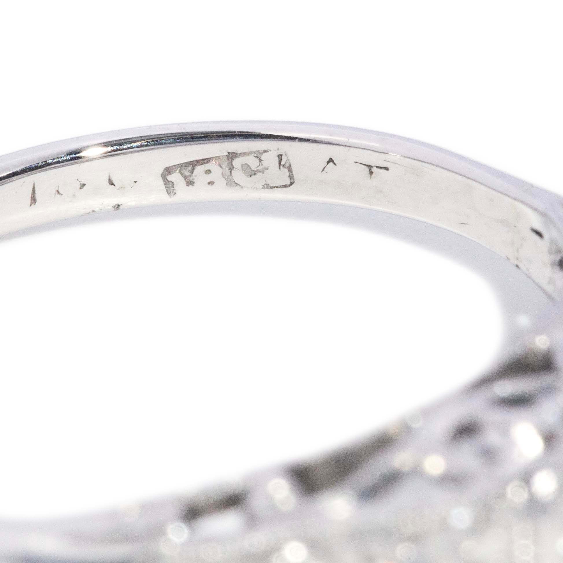 Lydia Twin Old Cut Diamond Filigree Ring 18K White Gold Rings Imperial Jewellery 