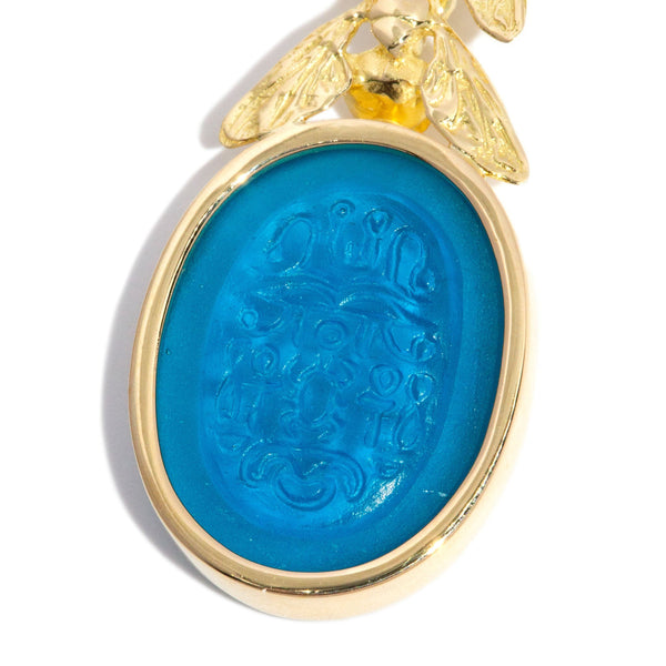 Meritra Fly Intaglio Drop Earrings 18K Gold | Tony White Earrings Anthology Jewellers 