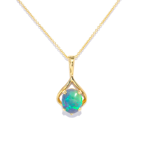 Mimi Solid Crystal Opal Openwork Pendant 18K Yellow Gold Charms & Pendants Anthology Jewellers 