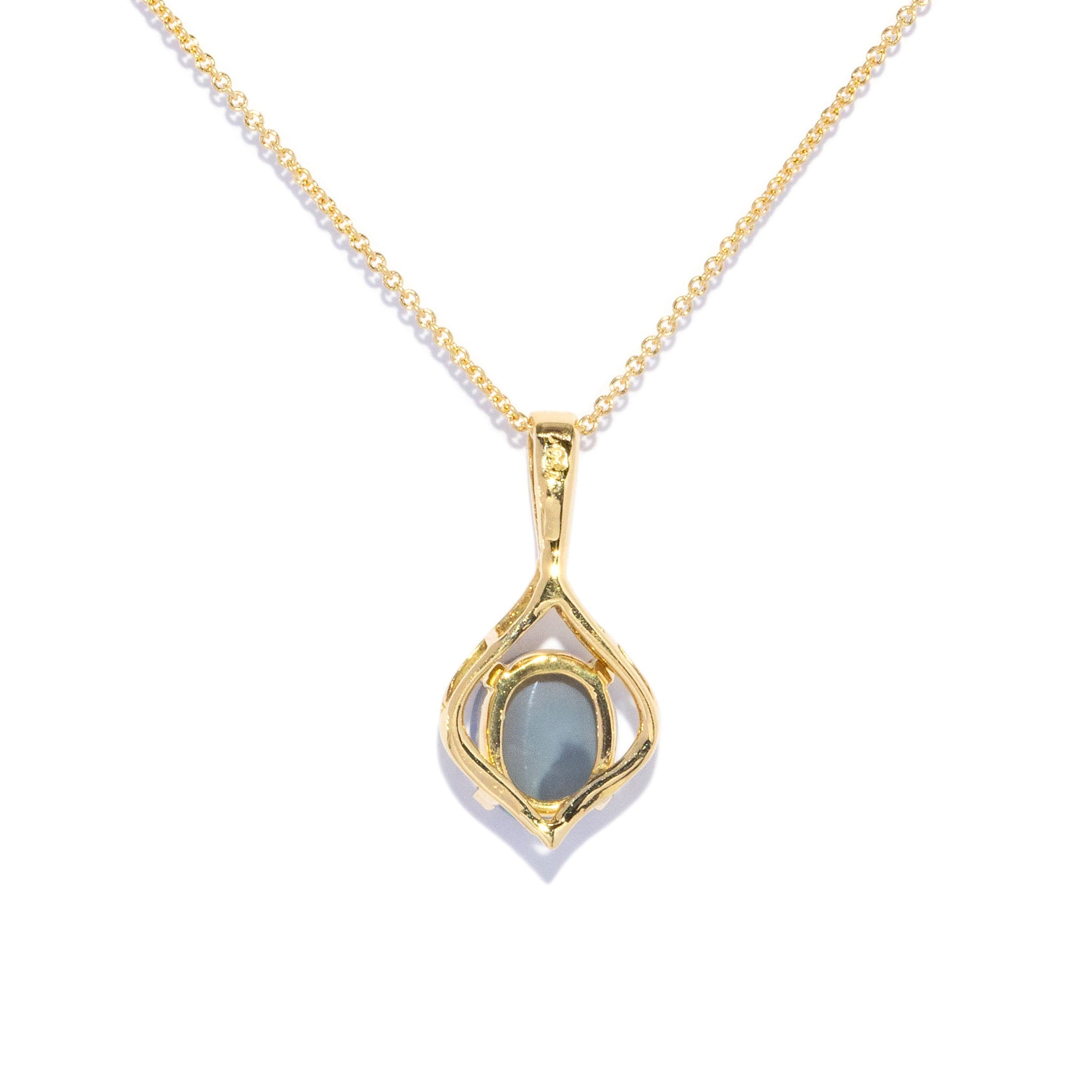 Mimi Solid Crystal Opal Openwork Pendant 18K Yellow Gold Charms & Pendants Anthology Jewellers 
