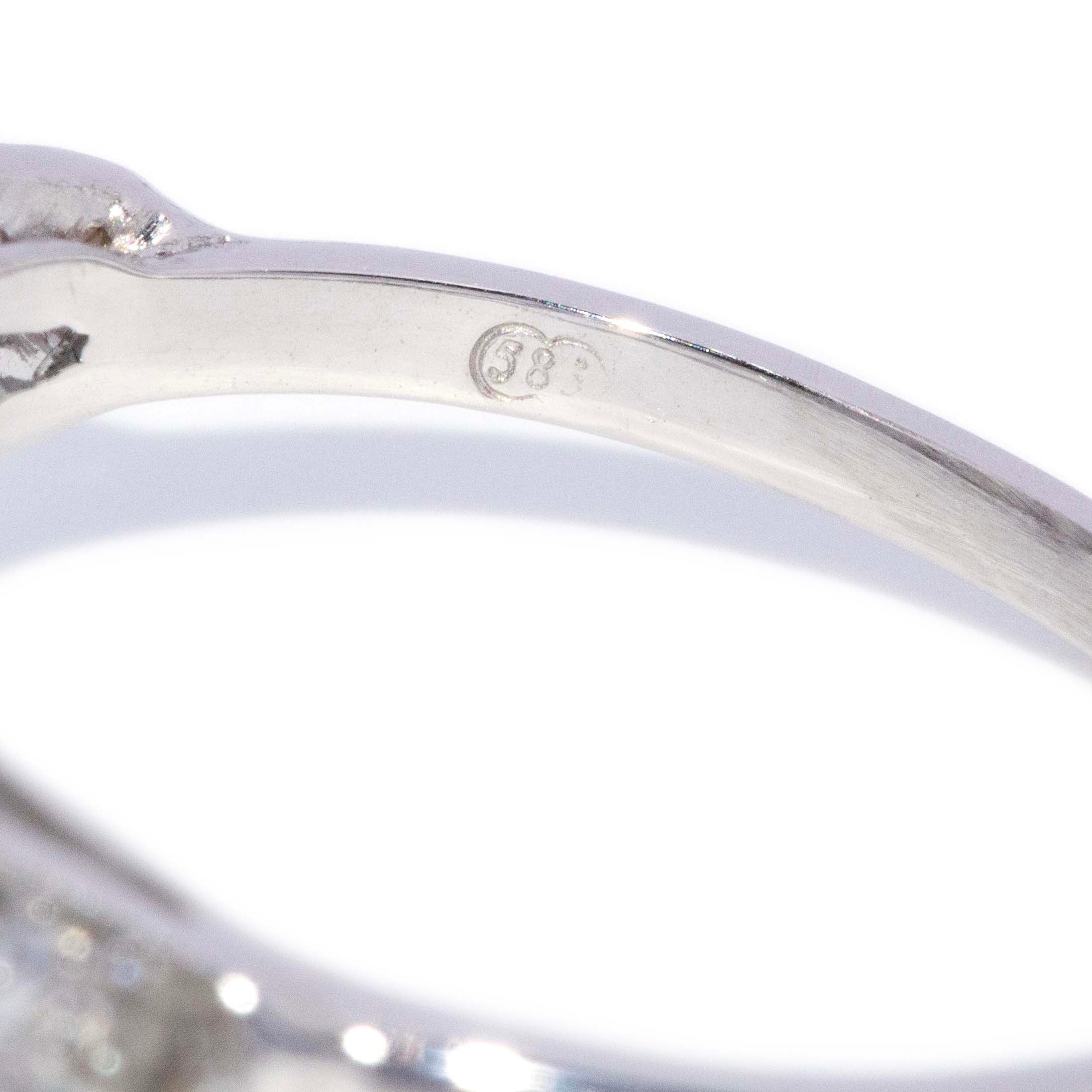 Mira Diamond Flower Cluster Ring 14K White Gold TDW 1.50ct Rings Imperial Jewellery 