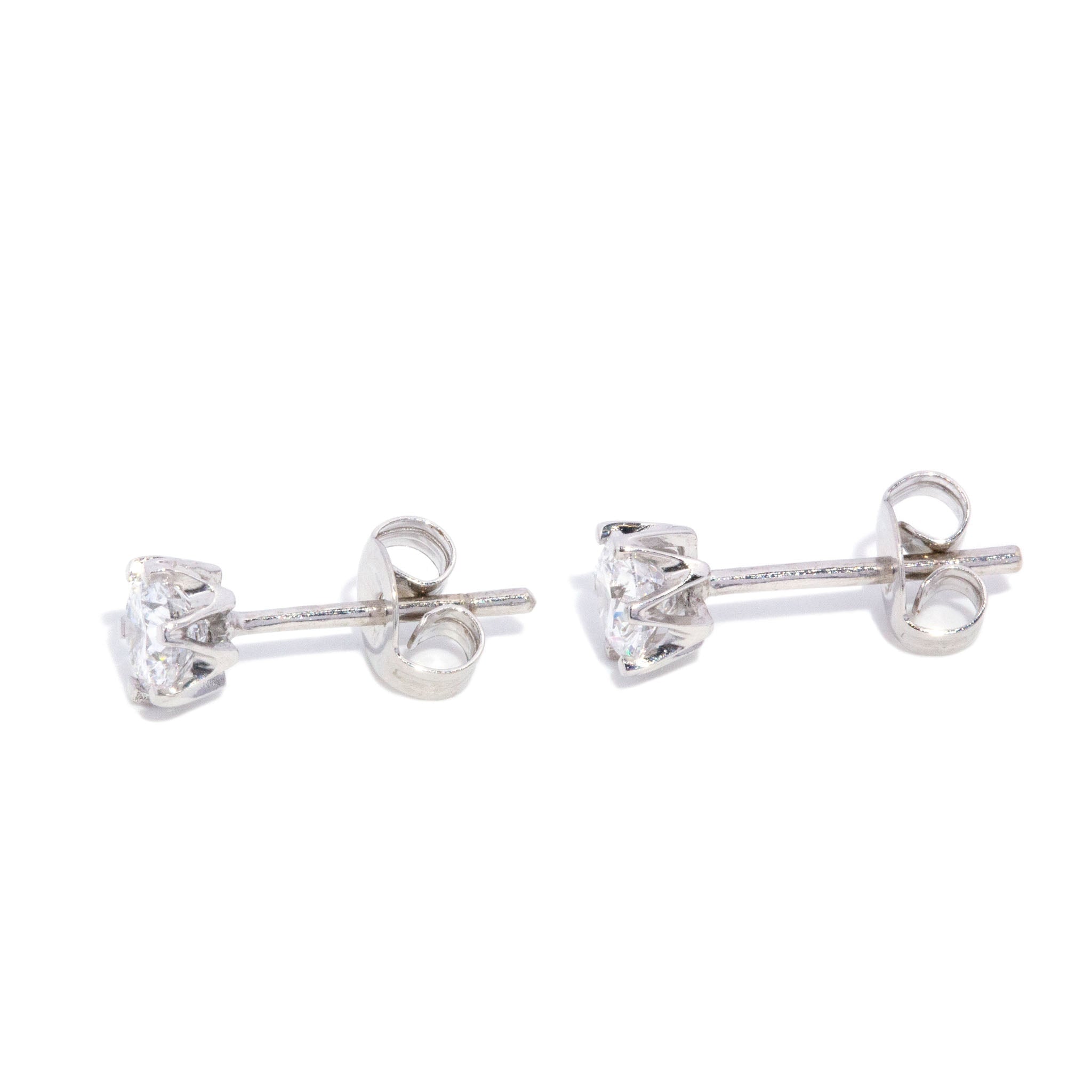 Misty 0.60ct Diamond Stud Earrings 9ct White Gold Earrings Anthology Jewellers 