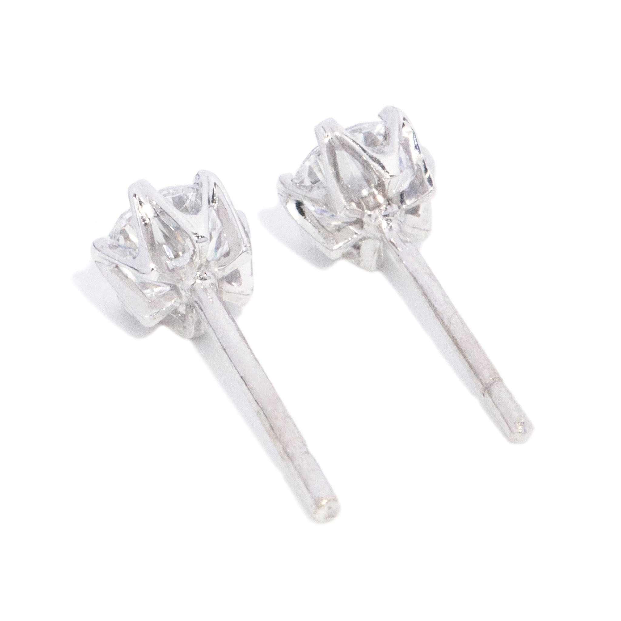 Misty 0.60ct Diamond Stud Earrings 9ct White Gold Earrings Anthology Jewellers 