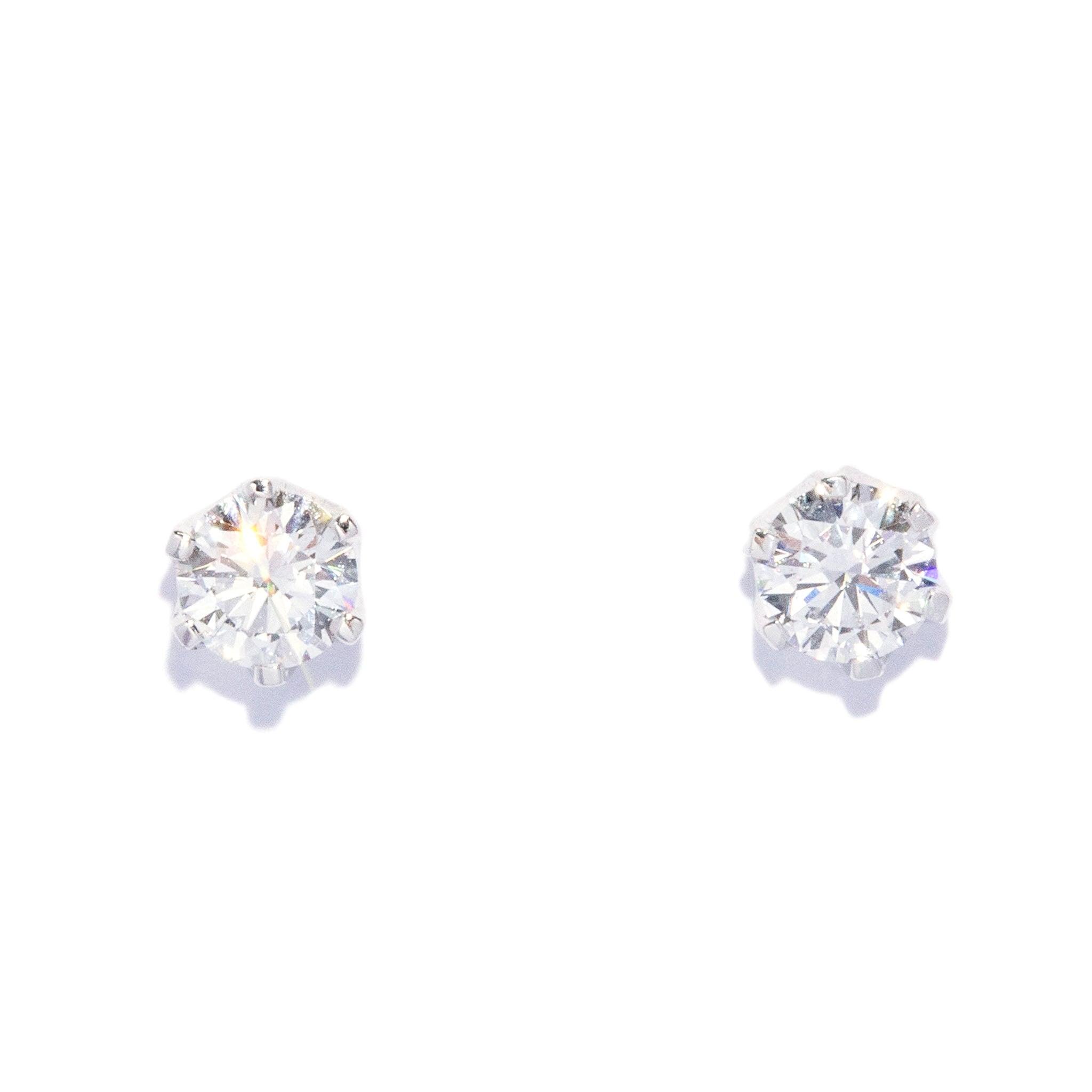Misty 0.60ct Diamond Stud Earrings 9ct White Gold Earrings Anthology Jewellers 