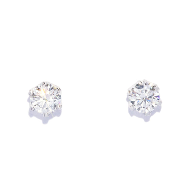 Misty 0.60ct Diamond Stud Earrings 9ct White Gold Earrings Anthology Jewellers 